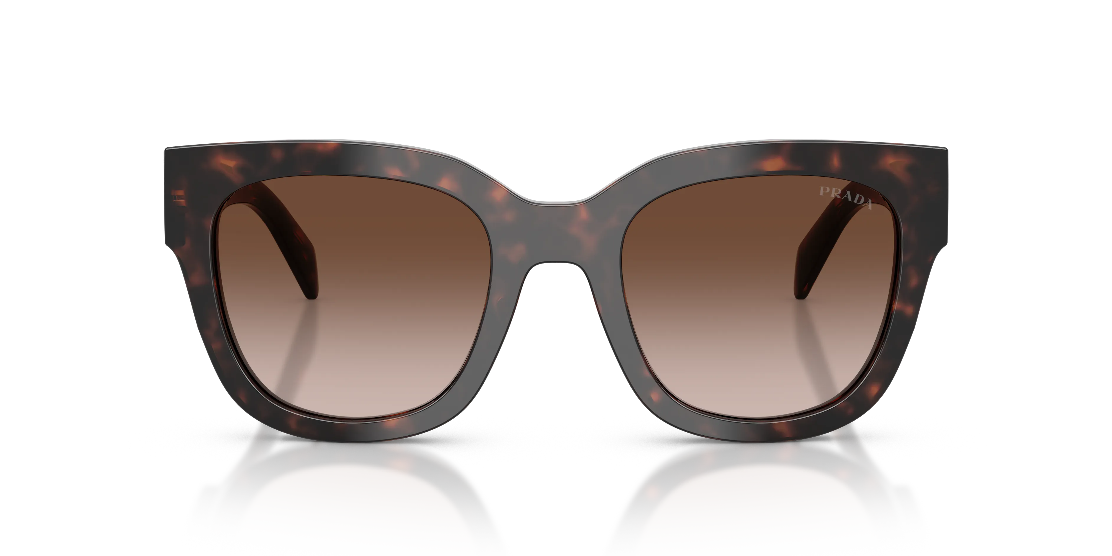 Prada PR C04S 17N80A Occhiali da sole Acetato Tartaruga Marrone Squadrata Normale Sfumato - immagine 3