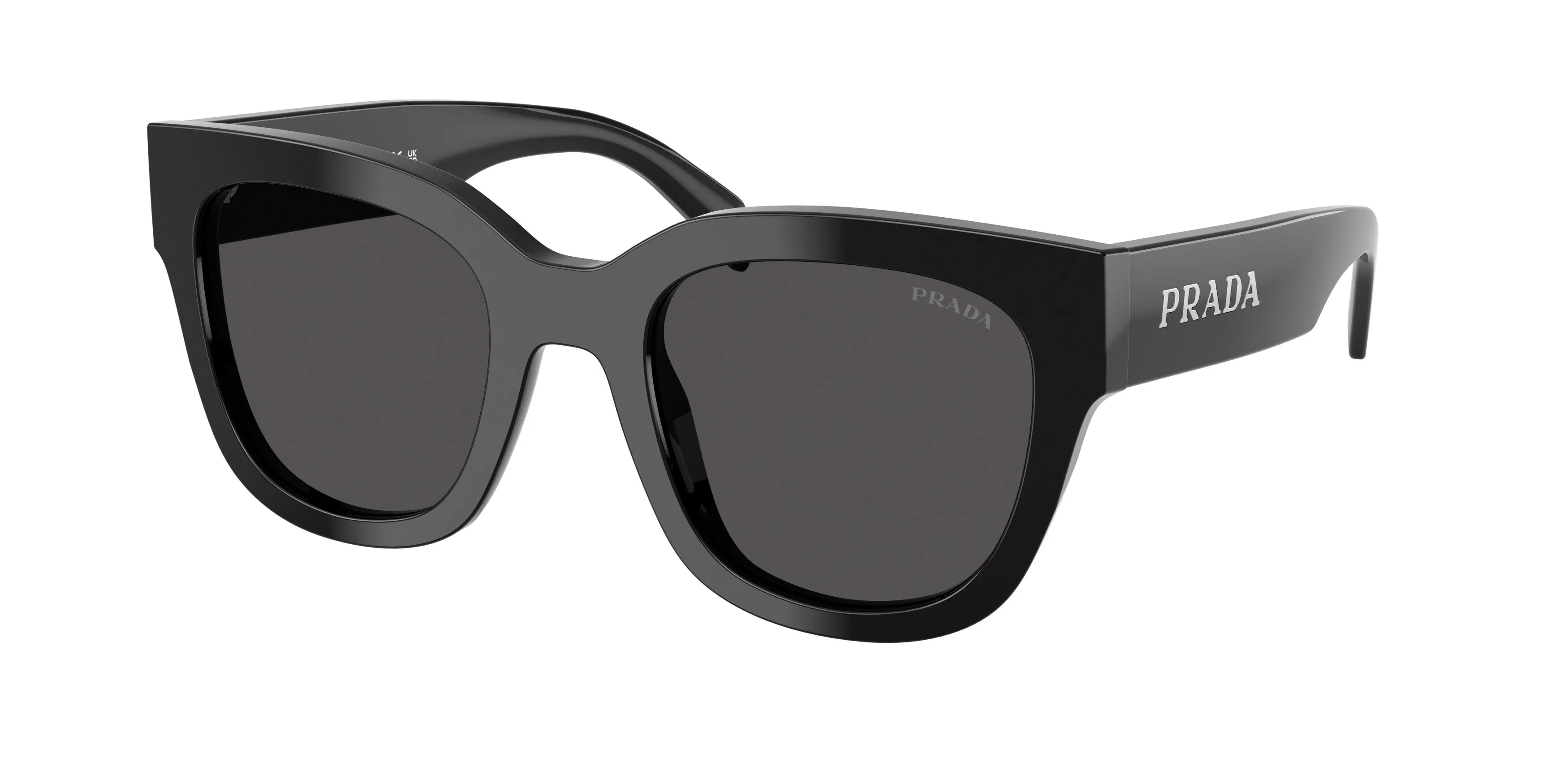 Prada PR C04S 16K08Z Occhiali da sole Acetato Nero Grigio Squadrata Normale - immagine 1
