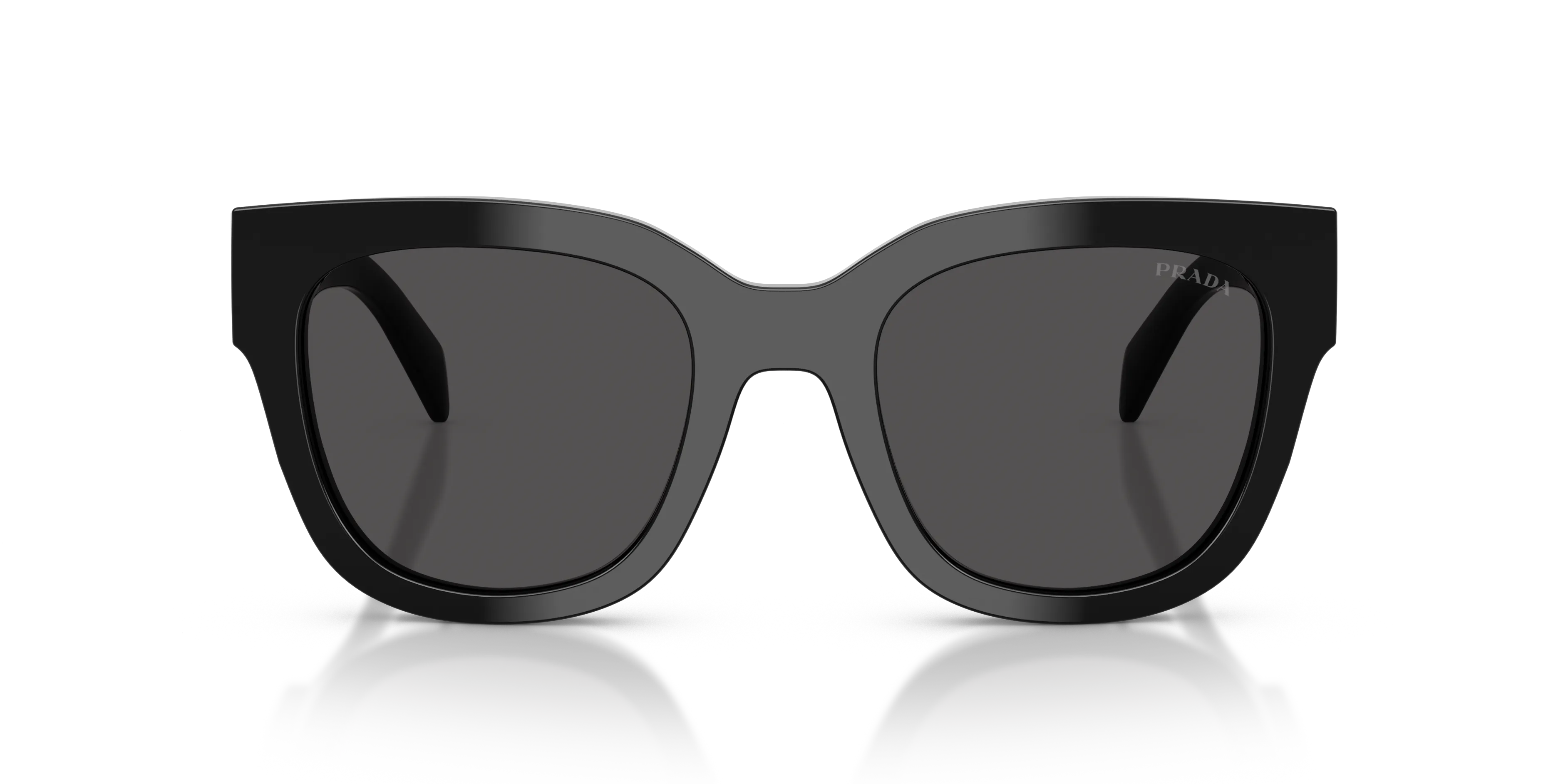 Prada PR C04S 16K08Z Occhiali da sole Acetato Nero Grigio Squadrata Normale - immagine 3