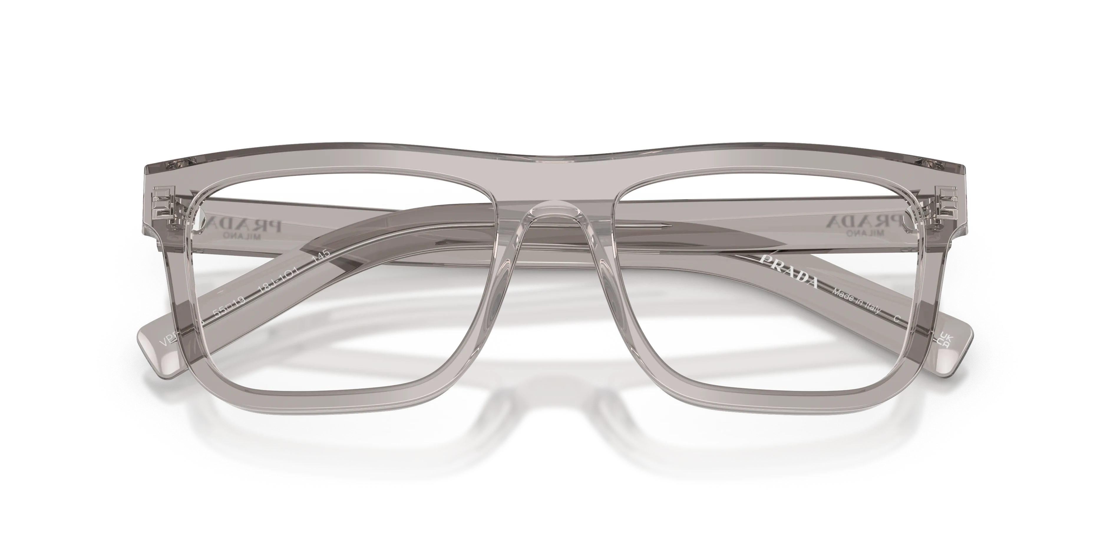Prada PR C03V 18J1O1 Montature da vista Acetato Grigio Pillow Normale - immagine 2