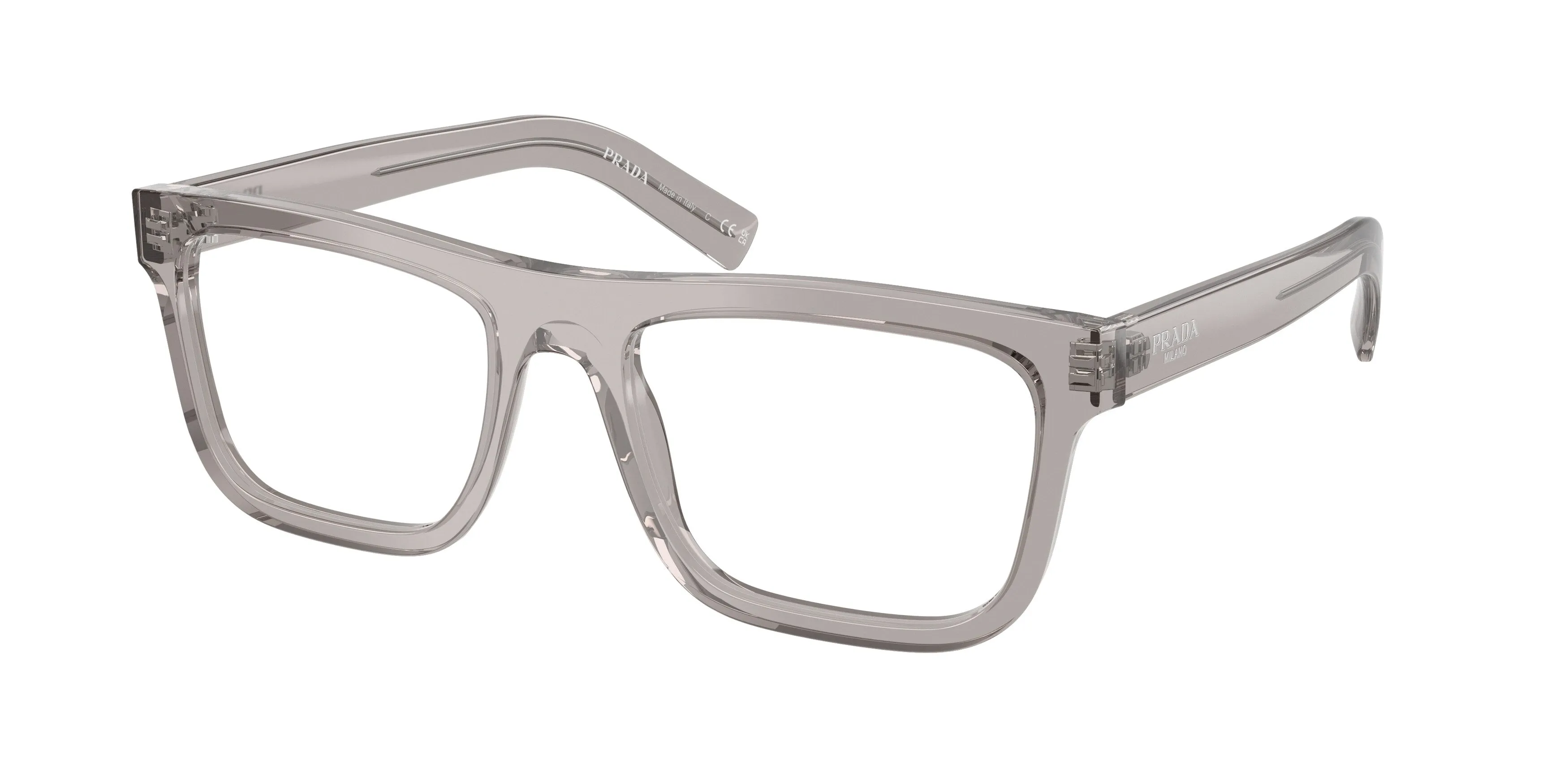 Prada PR C03V 18J1O1 Montature da vista Acetato Grigio Pillow Normale - immagine 1