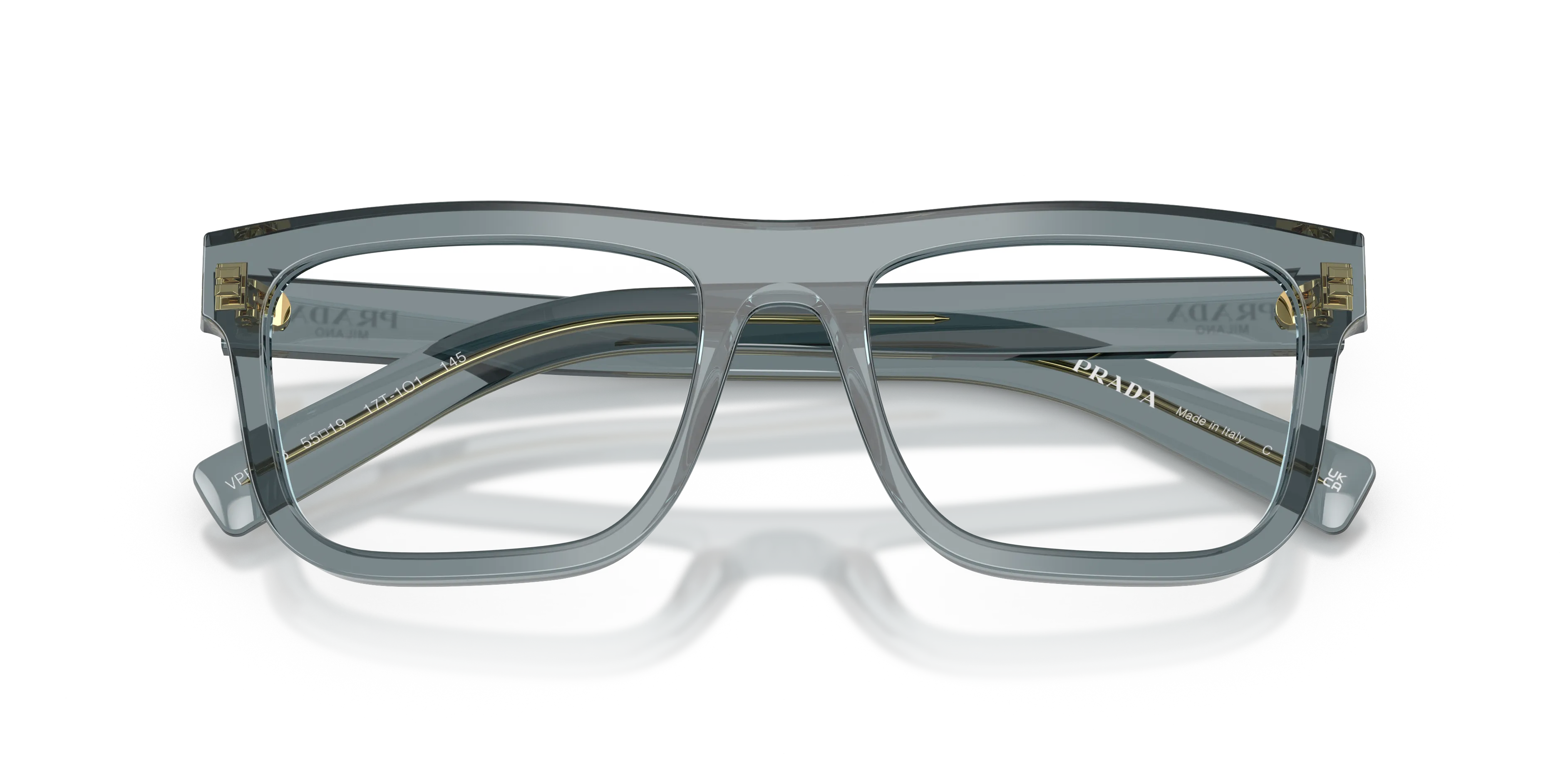 Prada PR C03V 17T1O1 Montature da vista Acetato Blu Pillow Normale - immagine 2