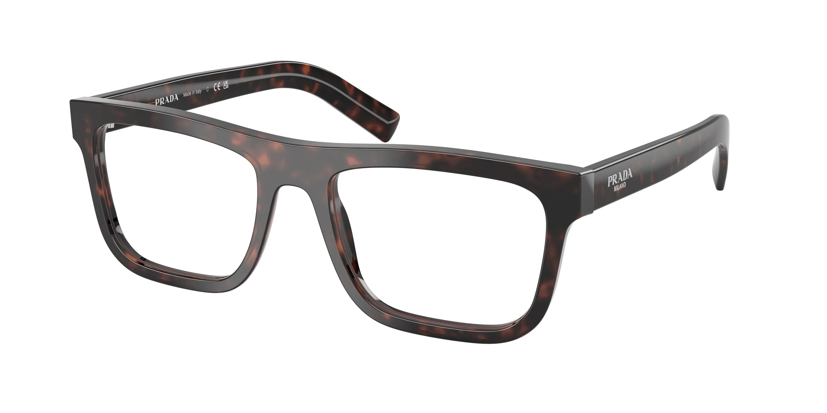 Prada PR C03V 17N1O1 Montature da vista Acetato Tartaruga Pillow Normale - immagine 1