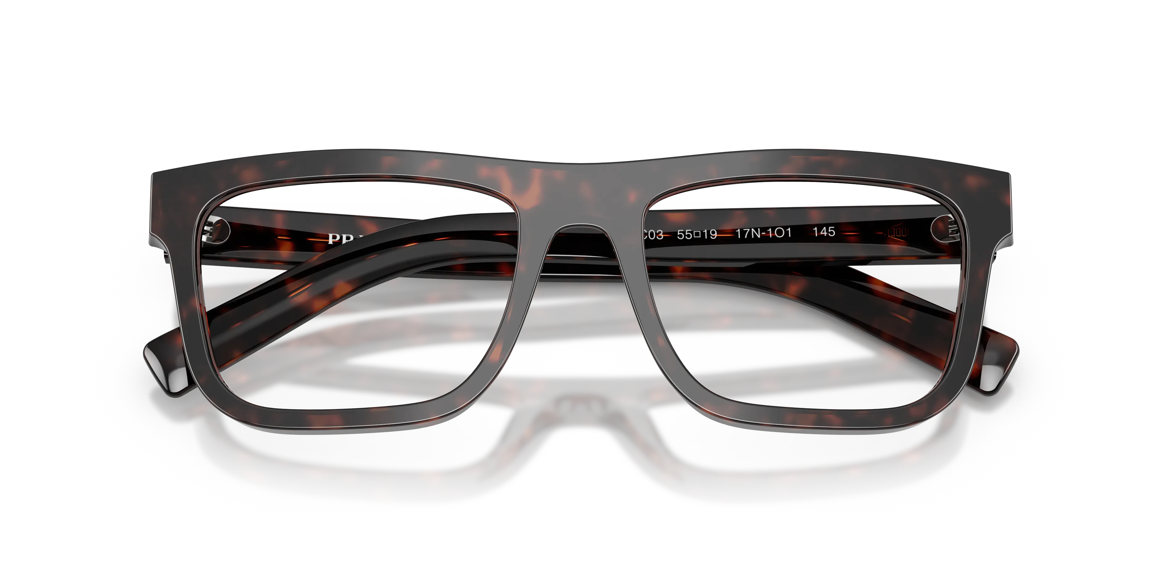 Prada PR C03V 17N1O1 Montature da vista Acetato Tartaruga Pillow Normale - immagine 2
