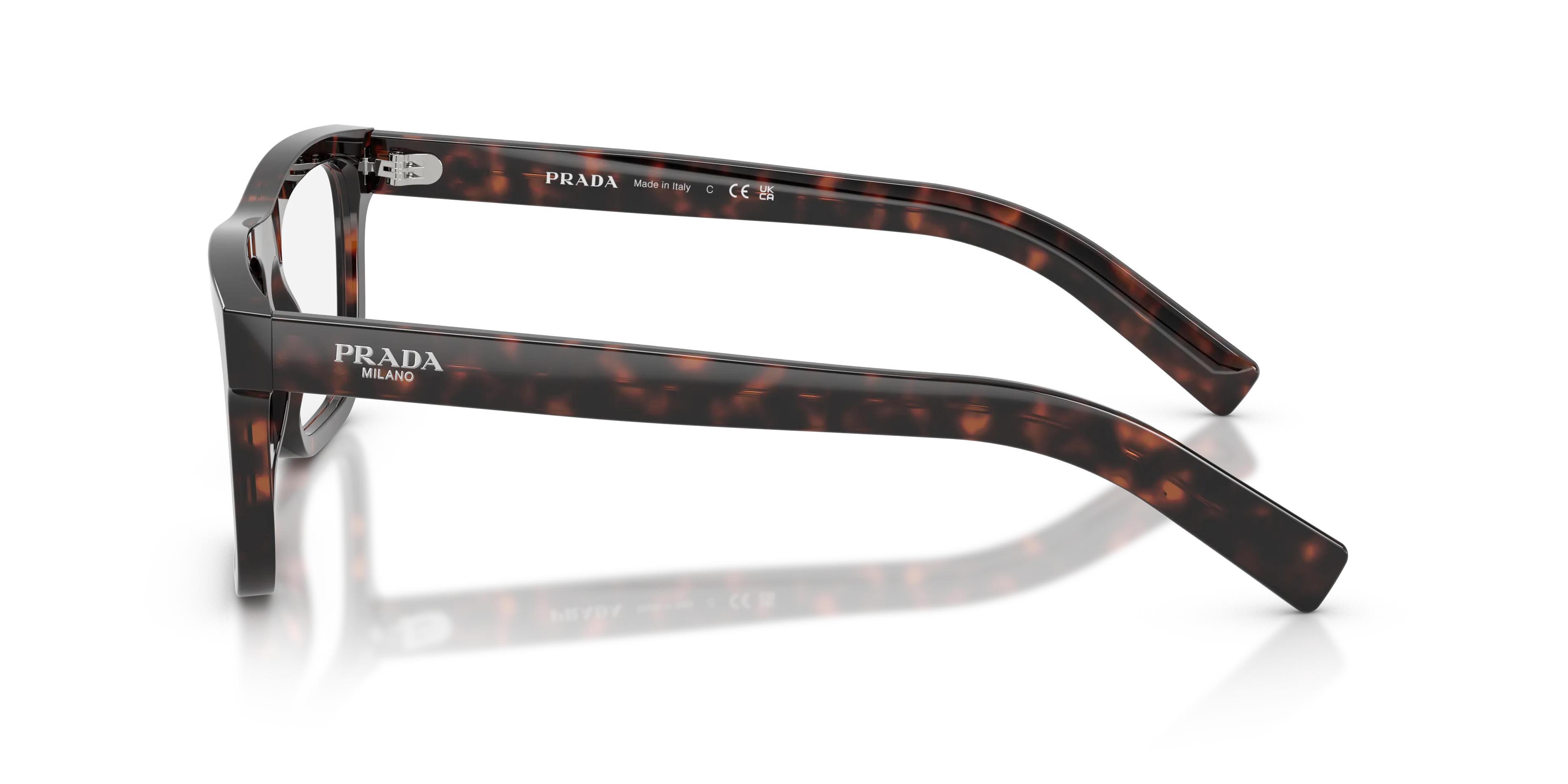 Prada PR C03V 17N1O1 Montature da vista Acetato Tartaruga Pillow Normale - immagine 4