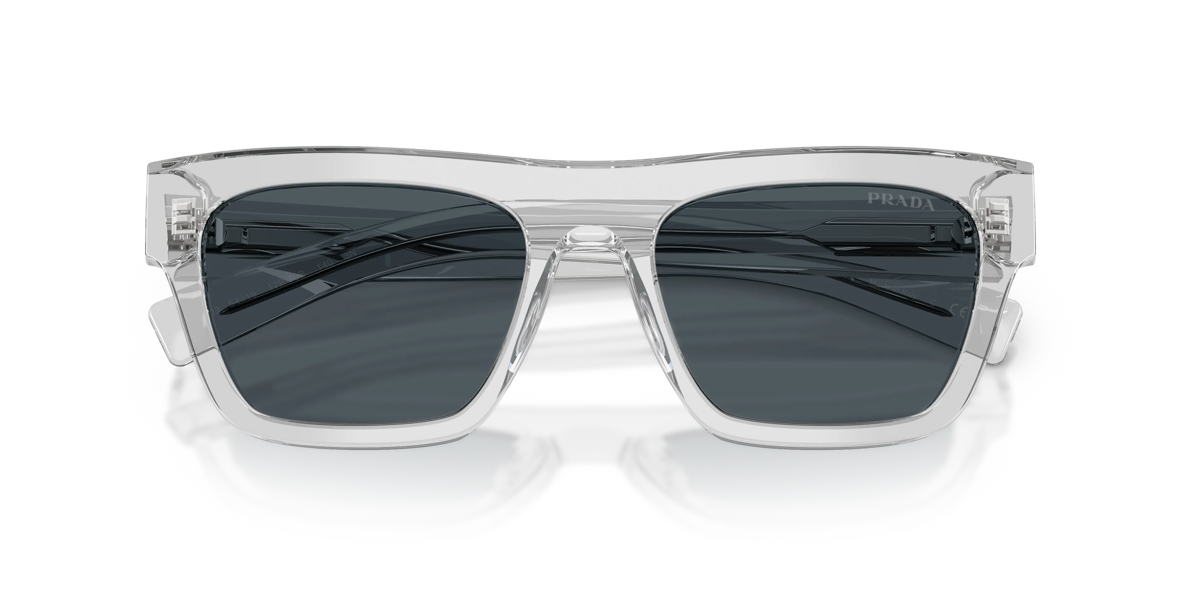 Prada PR C03S 17P70B Occhiali da sole Acetato Grigio Grigio Squadrata Normale - immagine 2