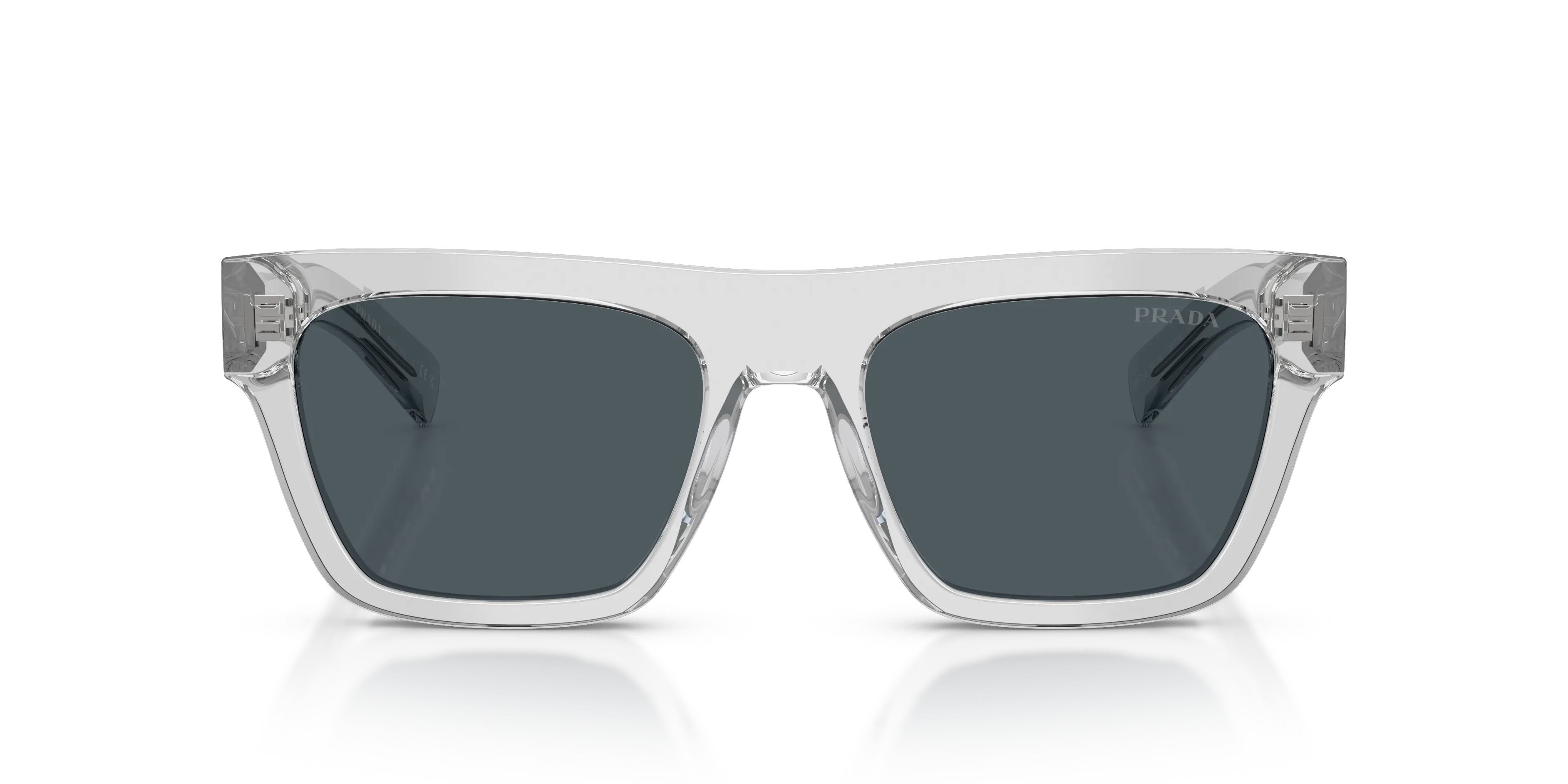 Prada PR C03S 17P70B Occhiali da sole Acetato Grigio Grigio Squadrata Normale - immagine 3