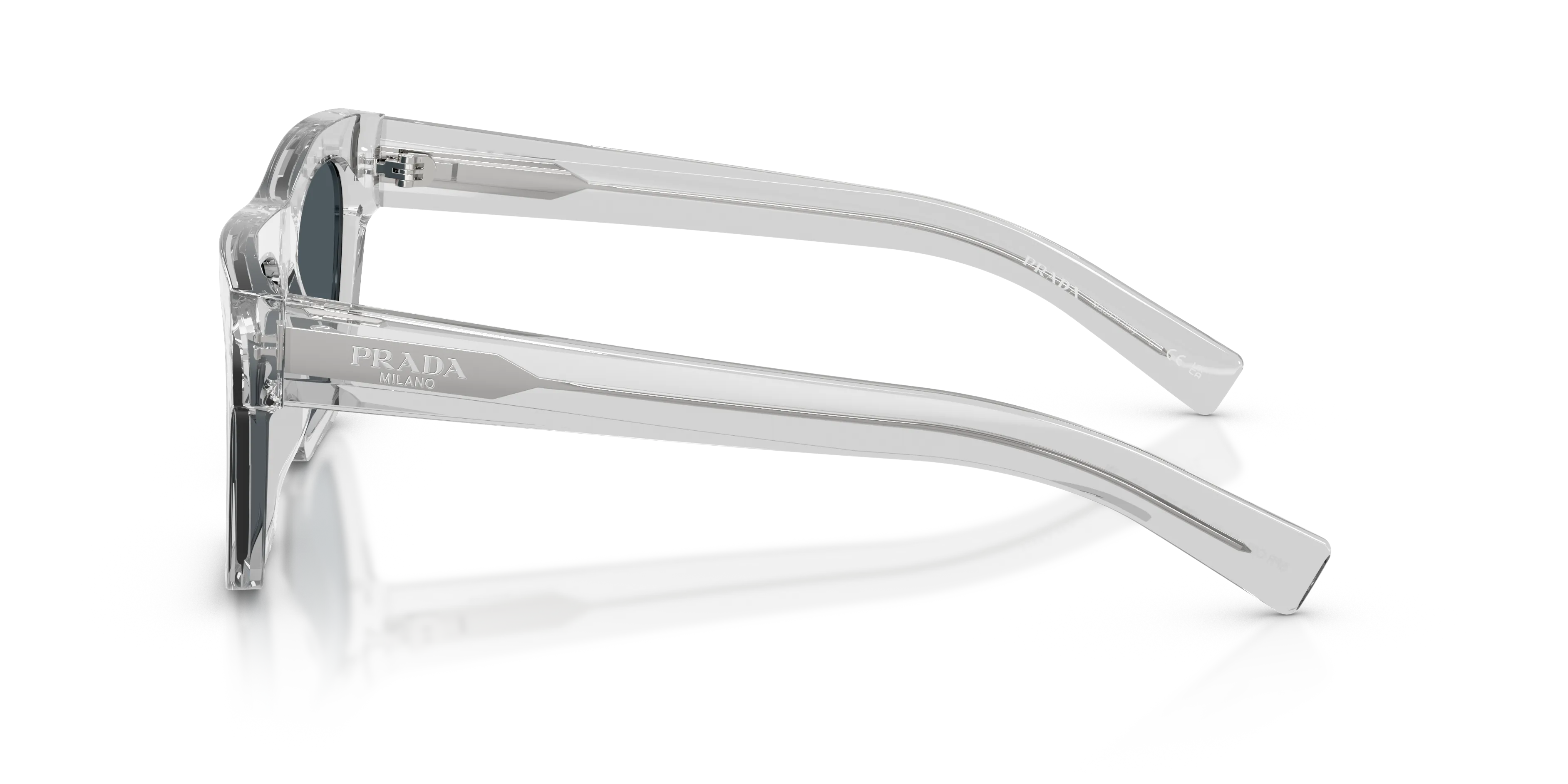 Prada PR C03S 17P70B Occhiali da sole Acetato Grigio Grigio Squadrata Normale - immagine 4