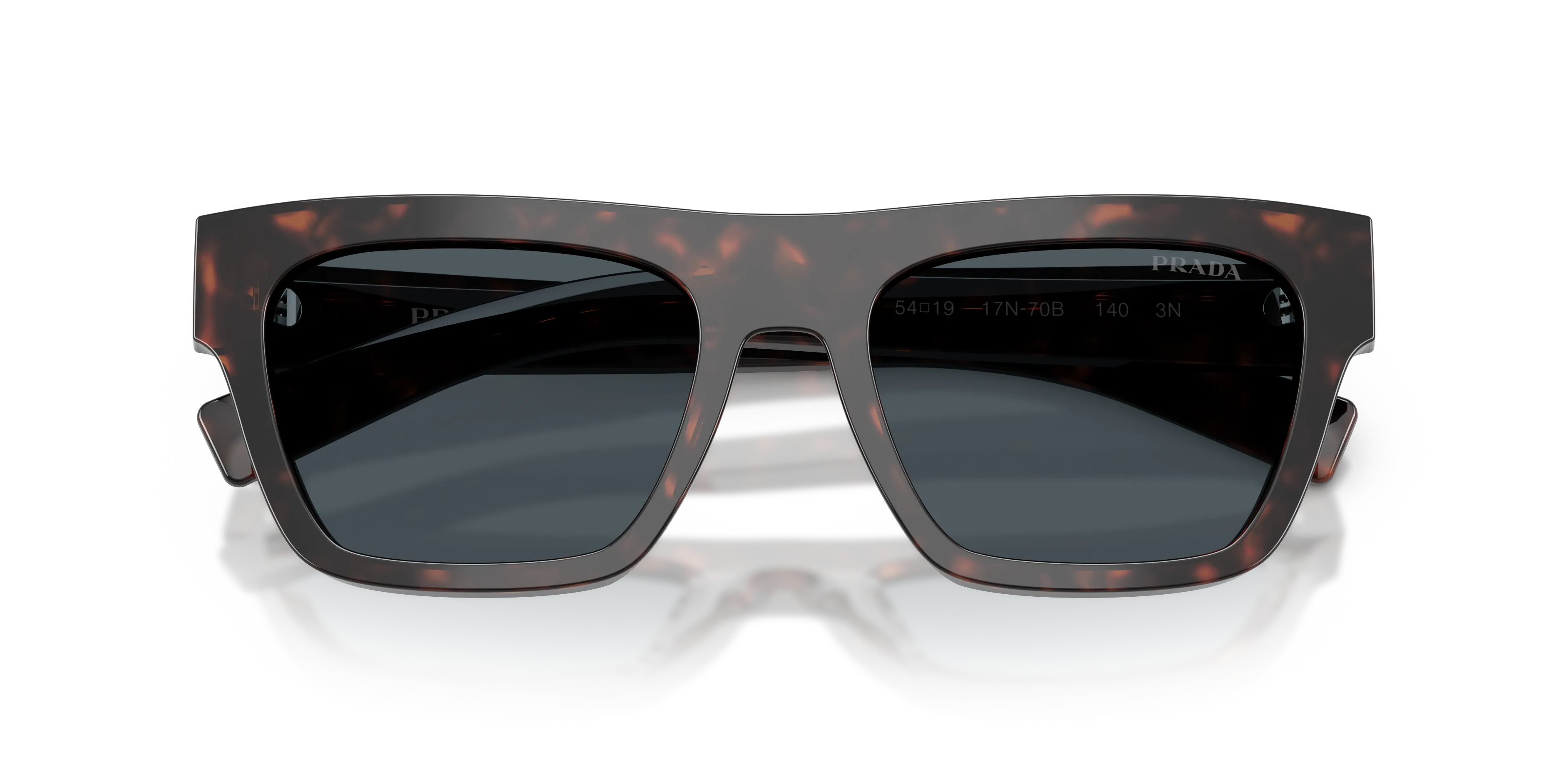 Prada PR C03S 17N70B Occhiali da sole Acetato Tartaruga Grigio Squadrata Normale - immagine 2