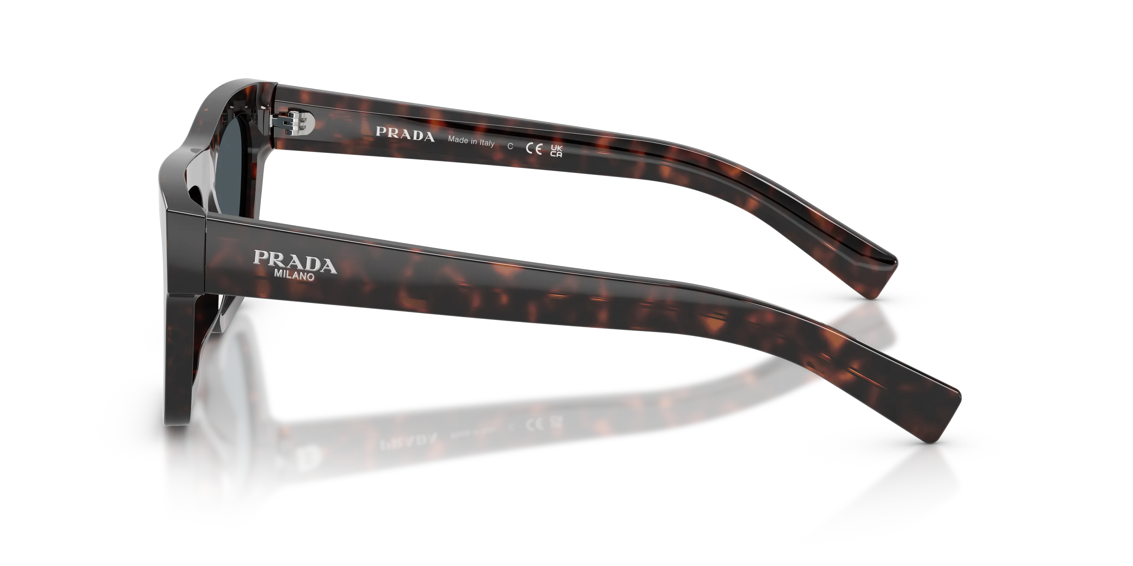 Prada PR C03S 17N70B Occhiali da sole Acetato Tartaruga Grigio Squadrata Normale - immagine 4