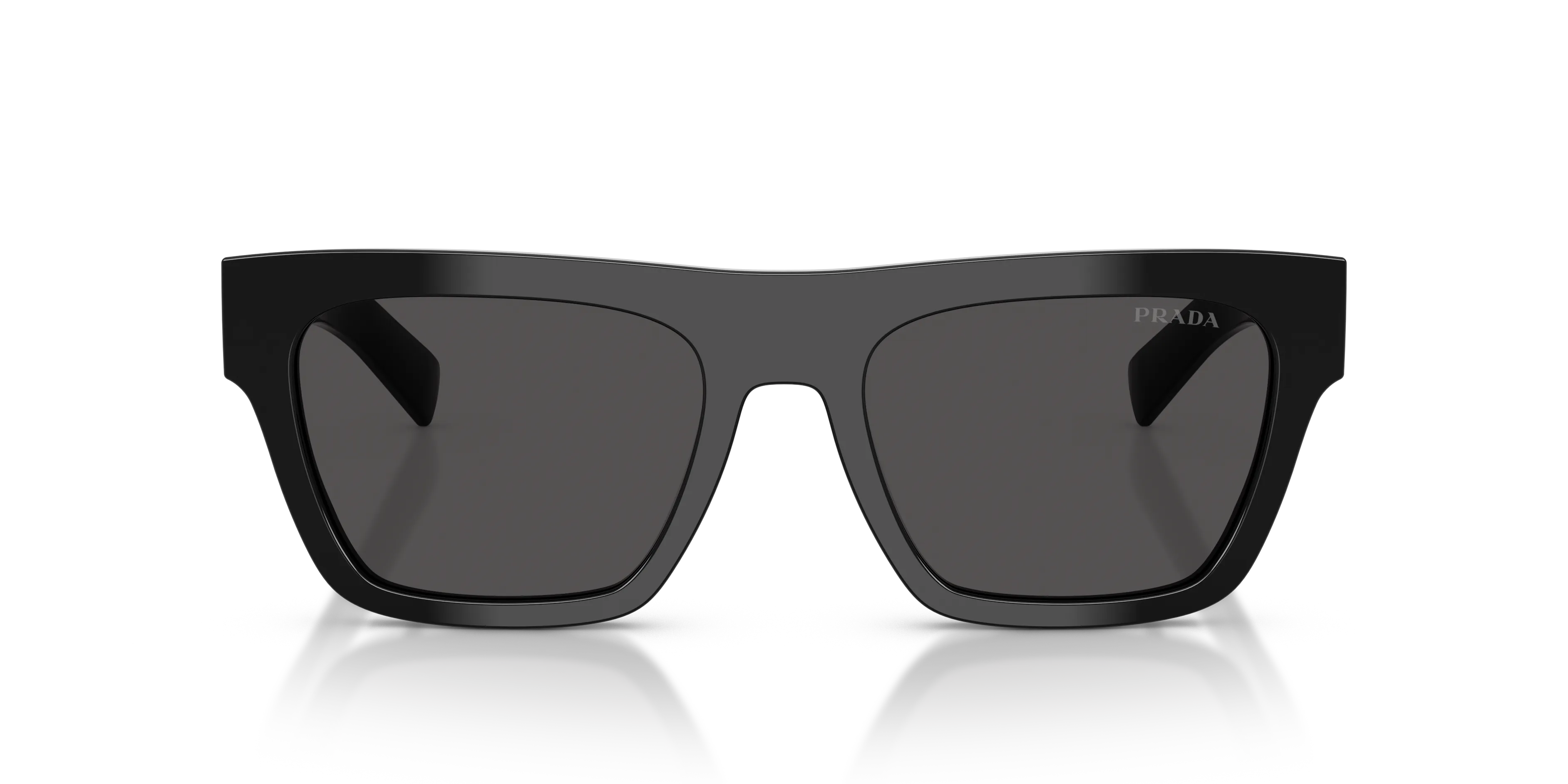 Prada PR C03S 16K08Z Occhiali da sole Acetato Nero Grigio Squadrata Normale - immagine 3