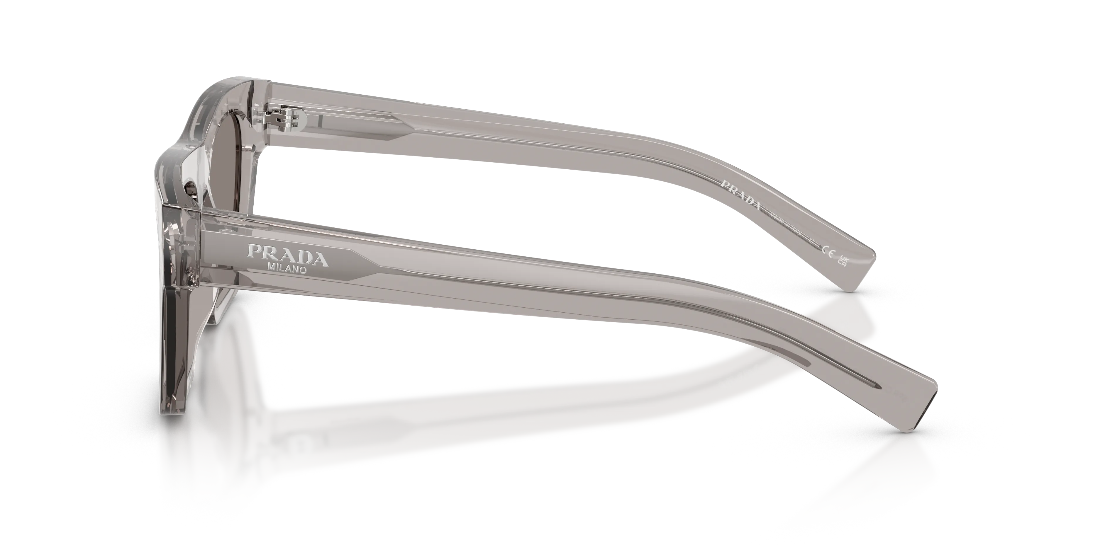 Prada PR C03S 10J80Q Occhiali da sole Acetato Grigio Grigio Squadrata Normale - immagine 4