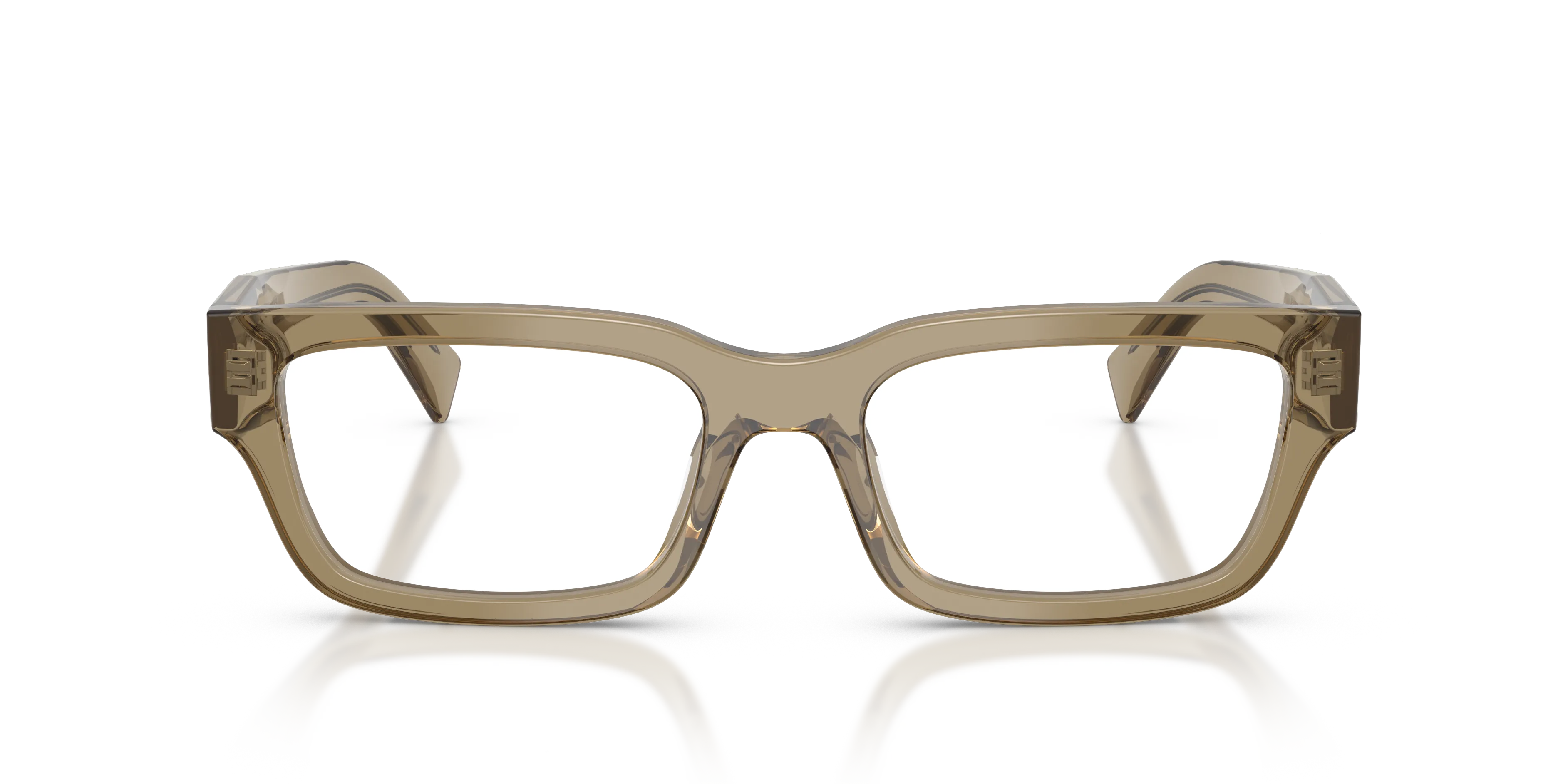 Prada PR C02V 22H1O1 Montature da vista Acetato Marrone Pillow Normale - immagine 3