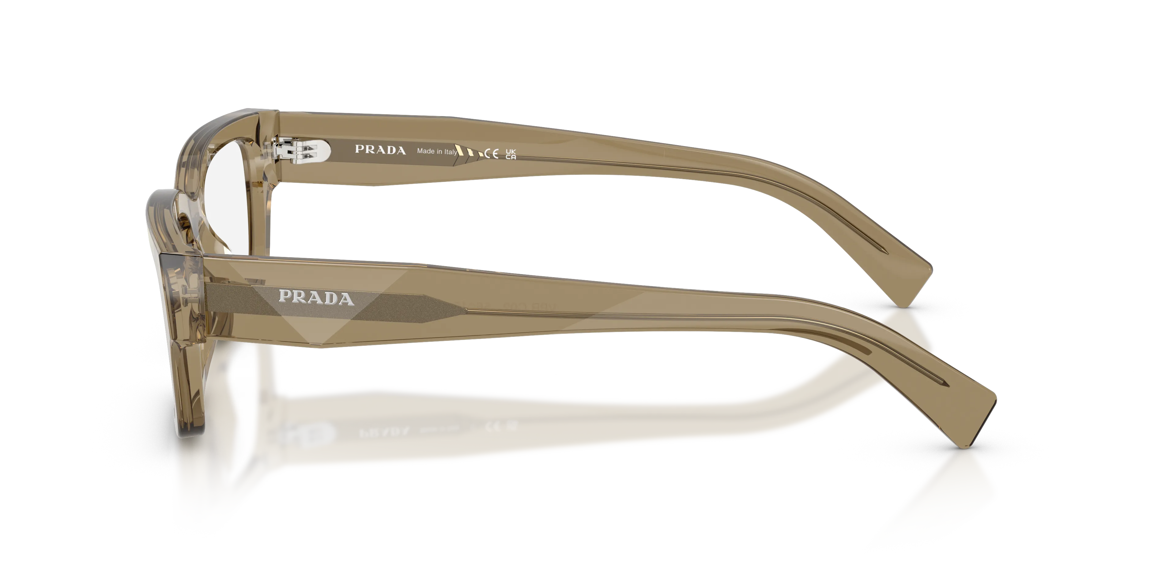 Prada PR C02V 22H1O1 Montature da vista Acetato Marrone Pillow Normale - immagine 4