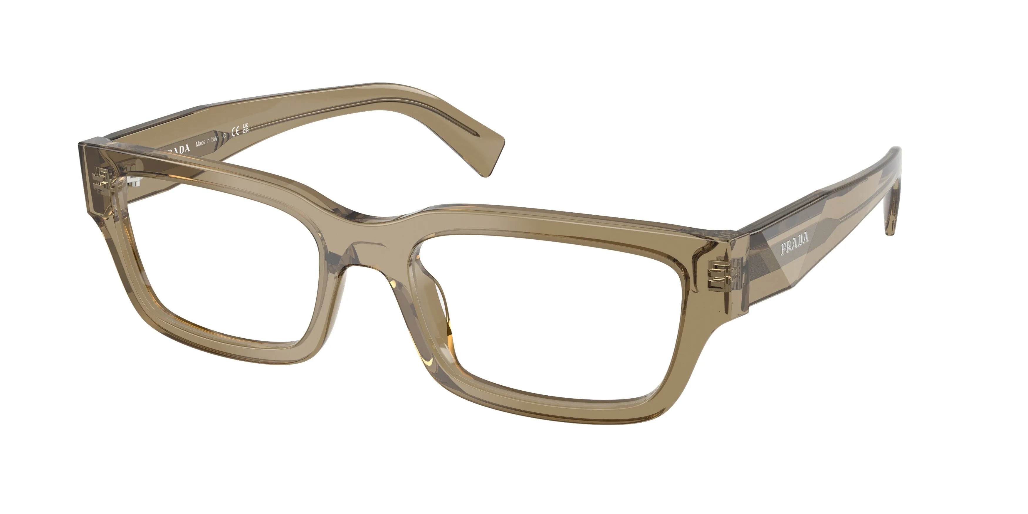 Prada PR C02V 22H1O1 Montature da vista Acetato Marrone Pillow Normale - immagine 1