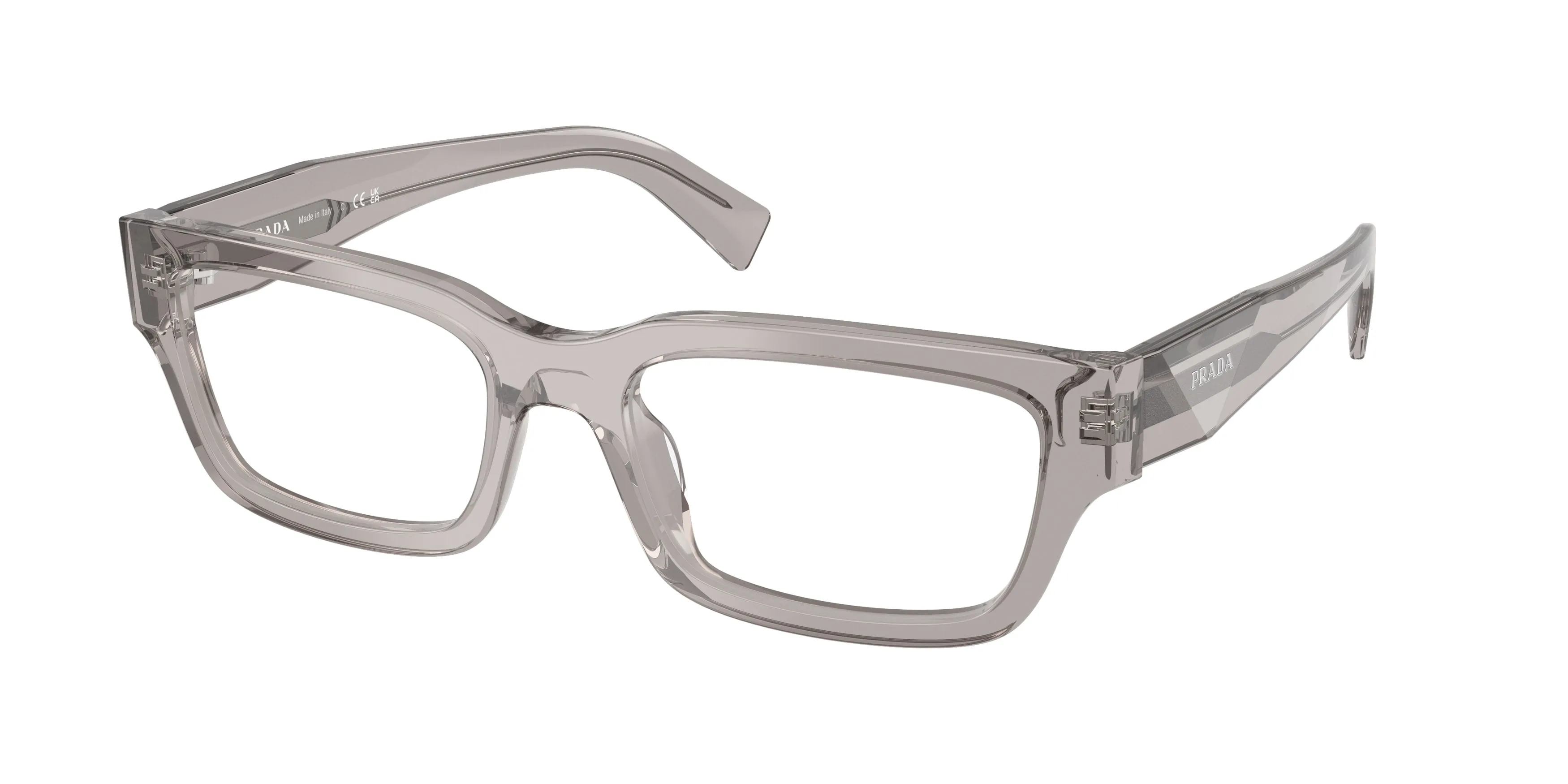 Prada PR C02V 18J1O1 Montature da vista Acetato Grigio Pillow Normale - immagine 1
