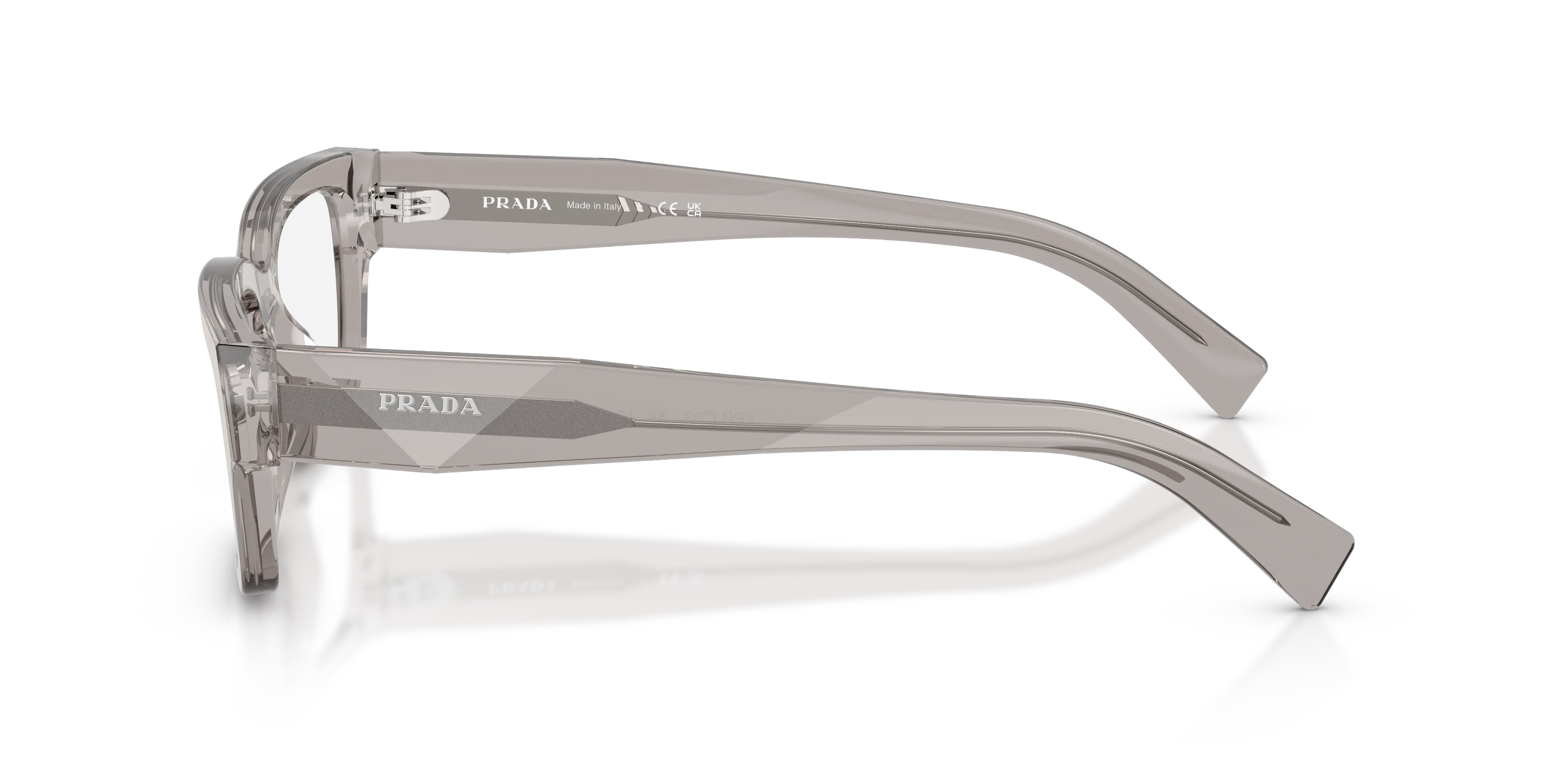 Prada PR C02V 18J1O1 Montature da vista Acetato Grigio Pillow Normale - immagine 4
