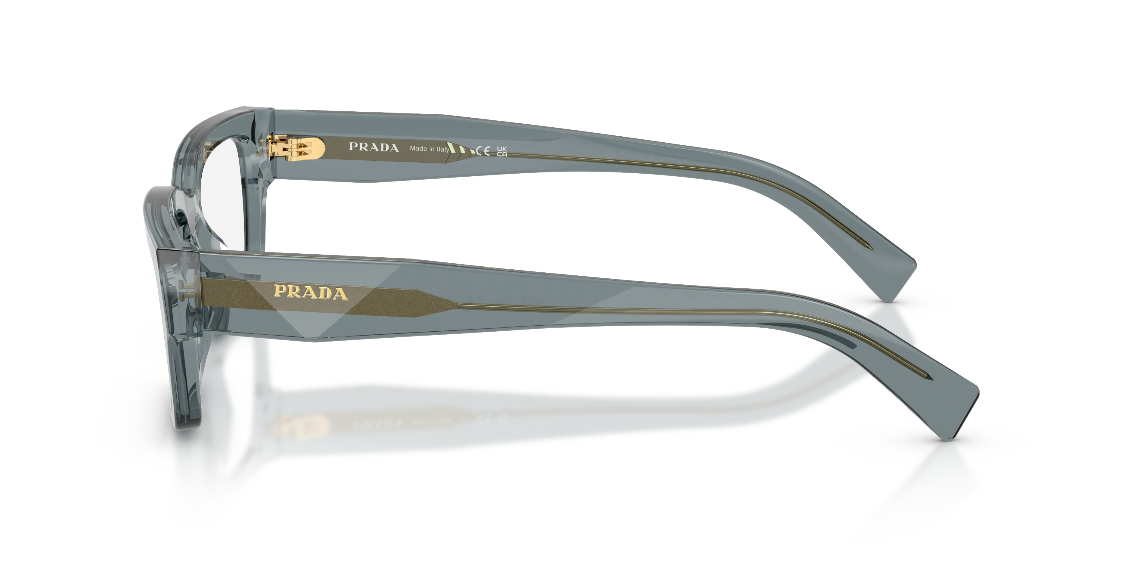 Prada PR C02V 17T1O1 Montature da vista Acetato Blu Pillow Normale - immagine 4