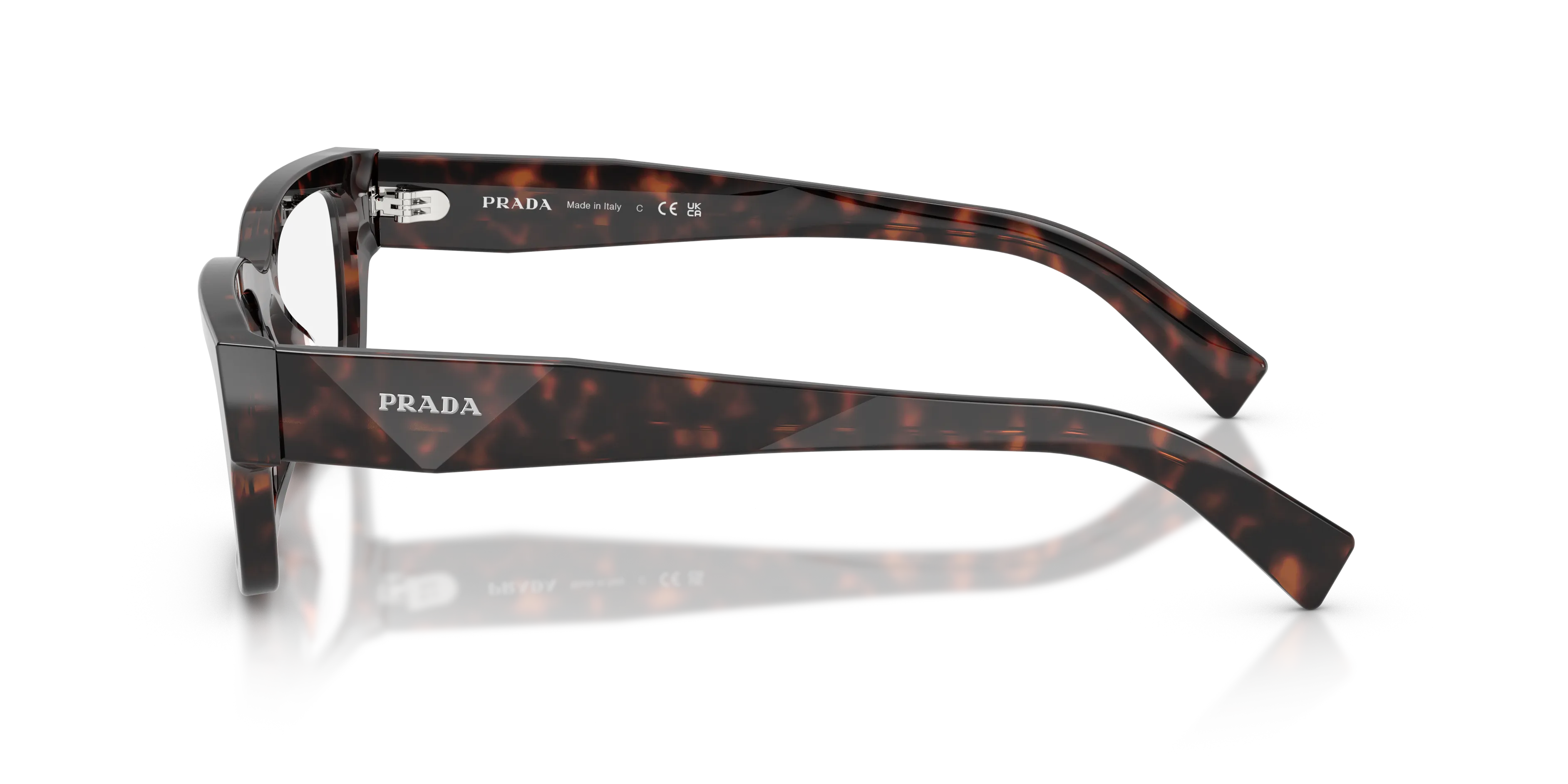 Prada PR C02V 17N1O1 Montature da vista Acetato Tartaruga Pillow Normale - immagine 4