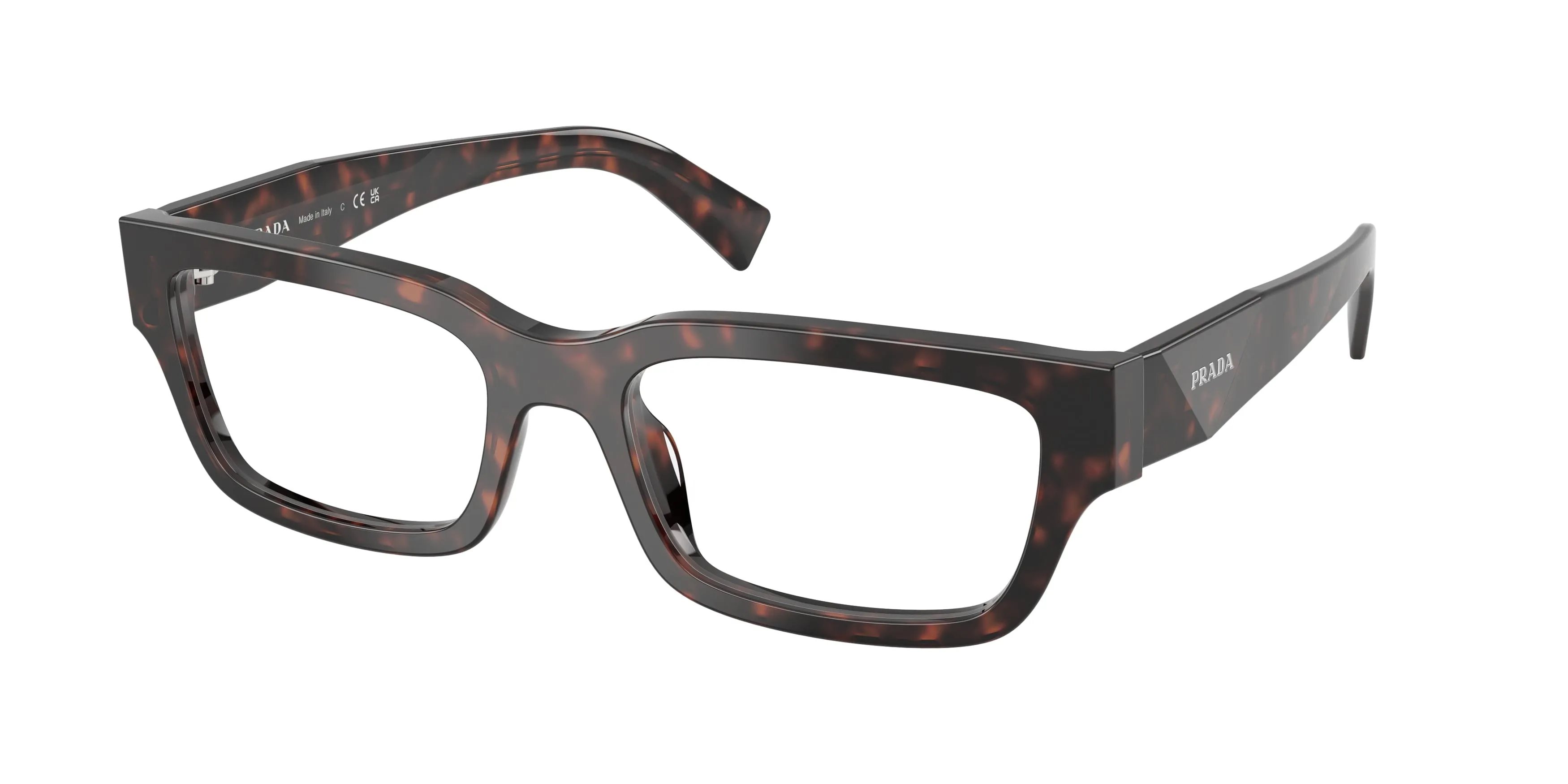 Prada PR C02V 17N1O1 Montature da vista Acetato Tartaruga Pillow Normale - immagine 1