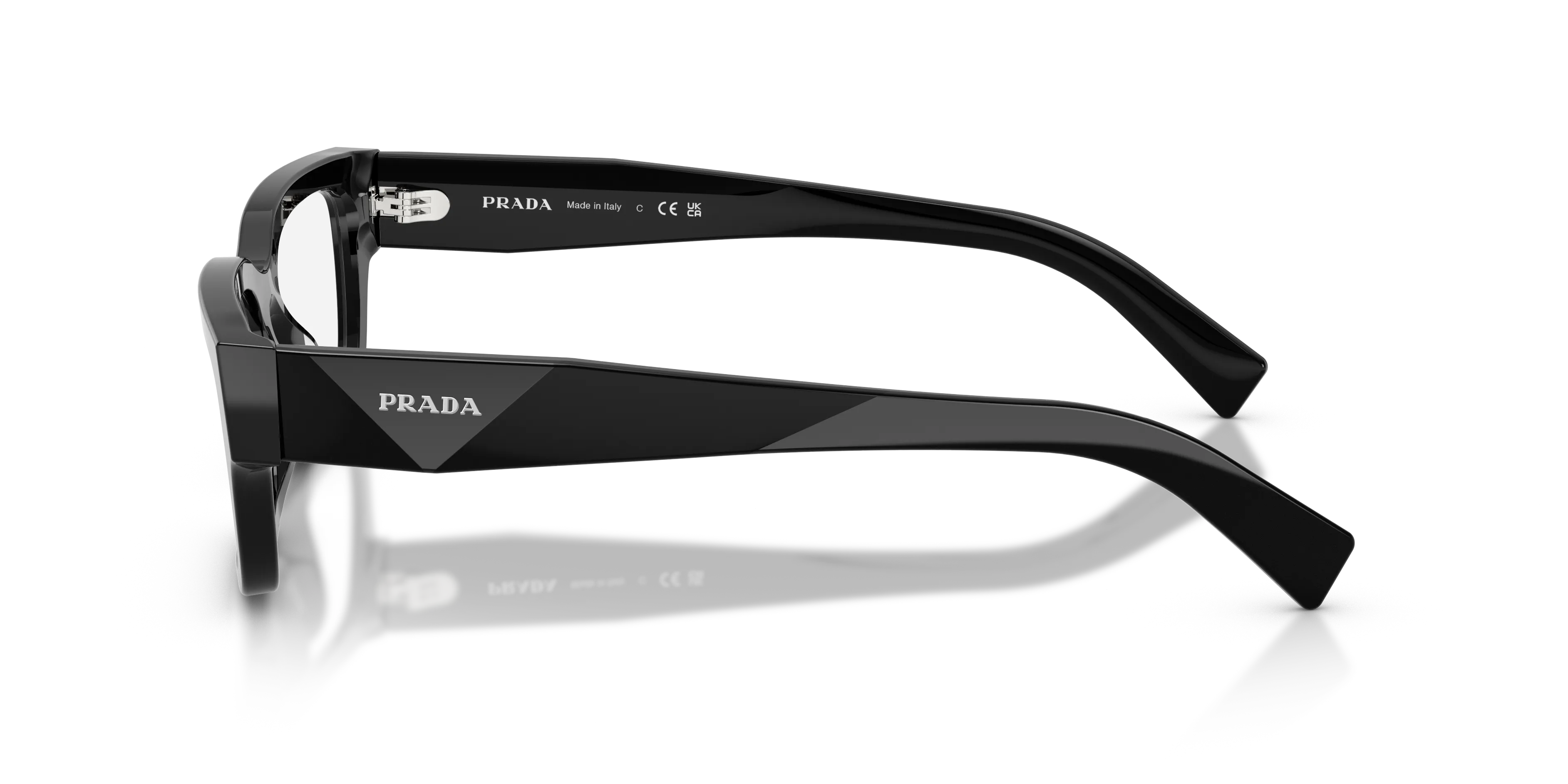 Prada PR C02V 16K1O1 Montature da vista Acetato Nero Pillow Normale - immagine 4