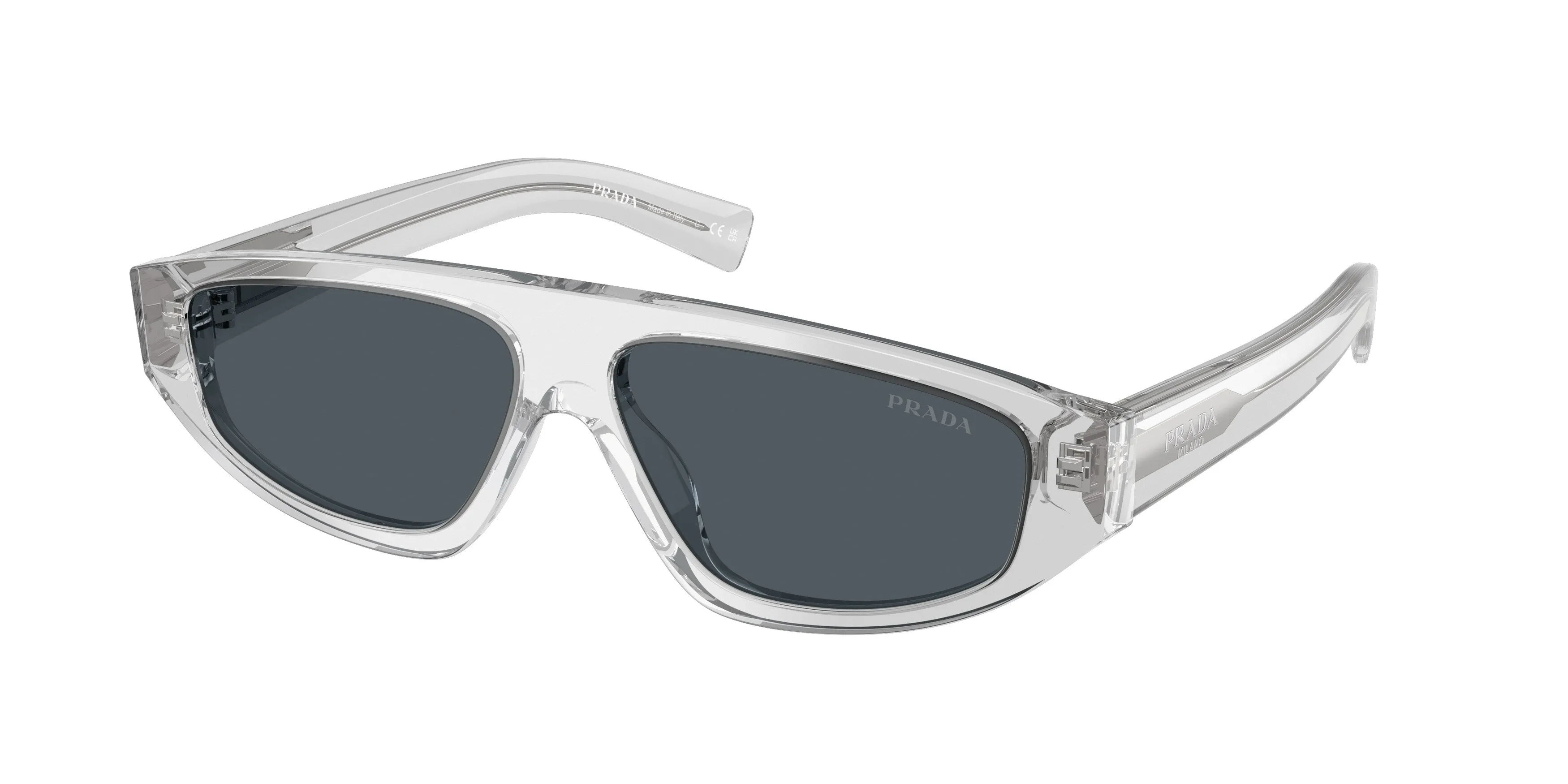 Prada PR C02S 17P70B Occhiali da sole Acetato Grigio Grigio Geometrica Normale - immagine 1