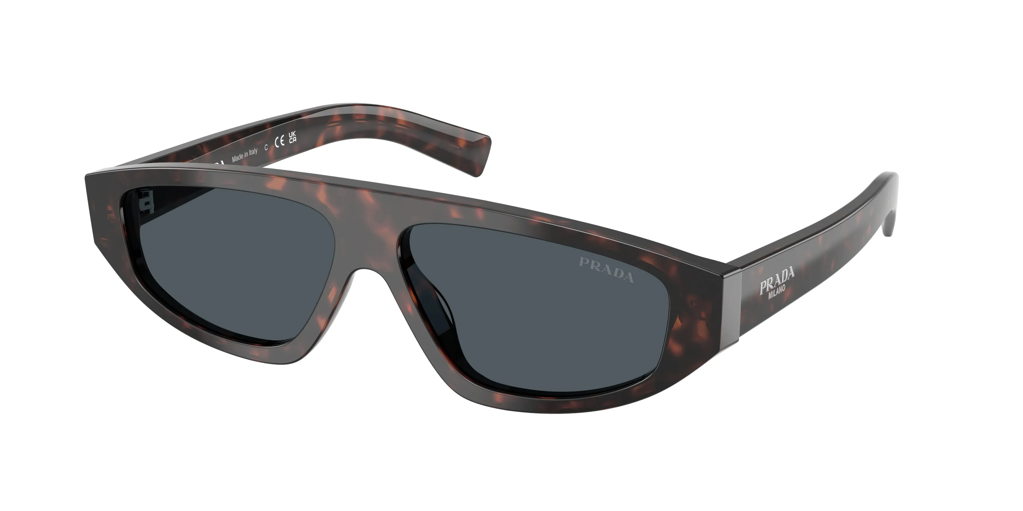 Prada PR C02S 17N70B Occhiali da sole Acetato Tartaruga Grigio Geometrica Normale - immagine 1
