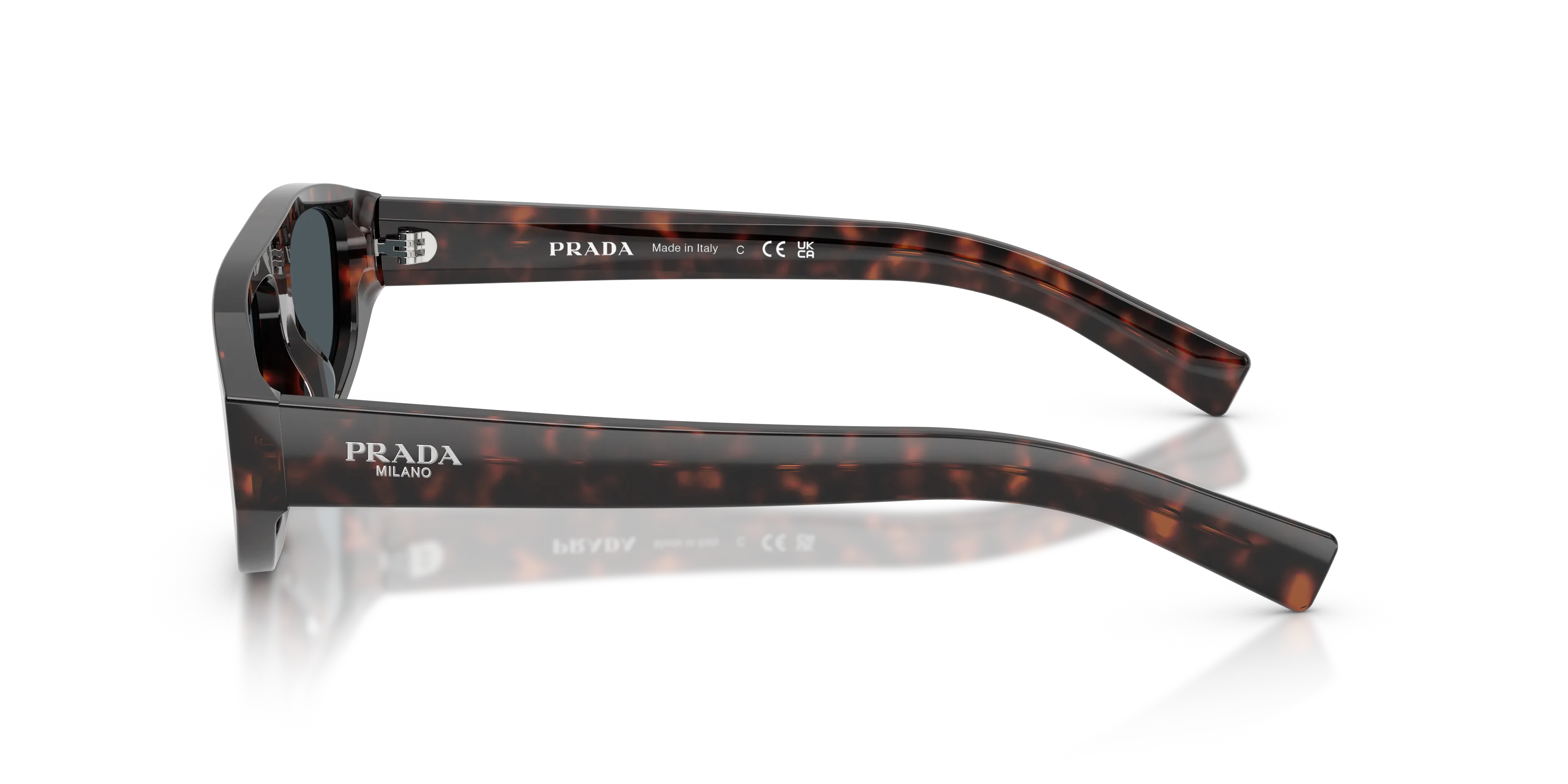 Prada PR C02S 17N70B Occhiali da sole Acetato Tartaruga Grigio Geometrica Normale - immagine 4