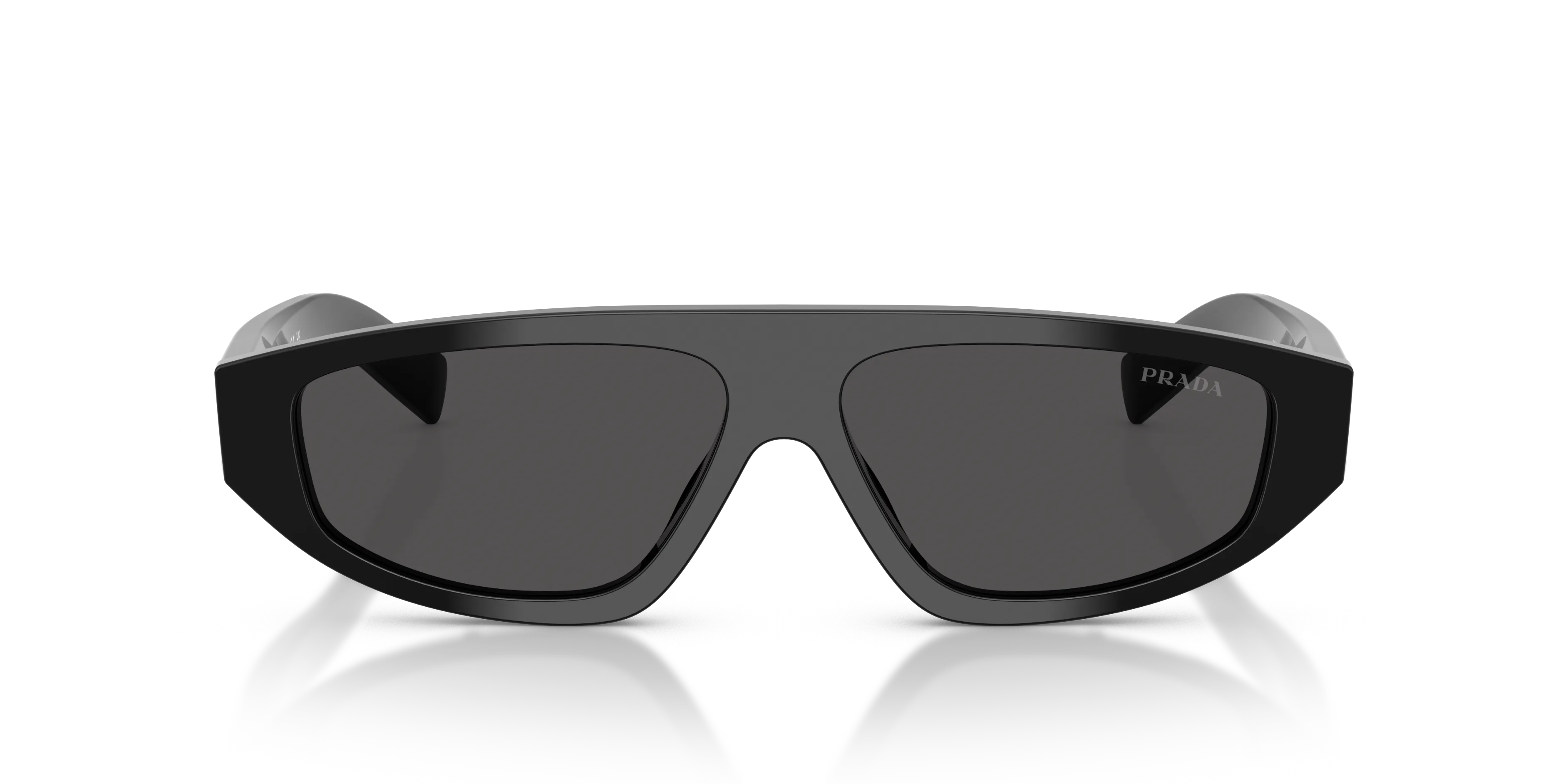 Prada PR C02S 16K08Z Occhiali da sole Acetato Nero Grigio Geometrica Normale - immagine 3