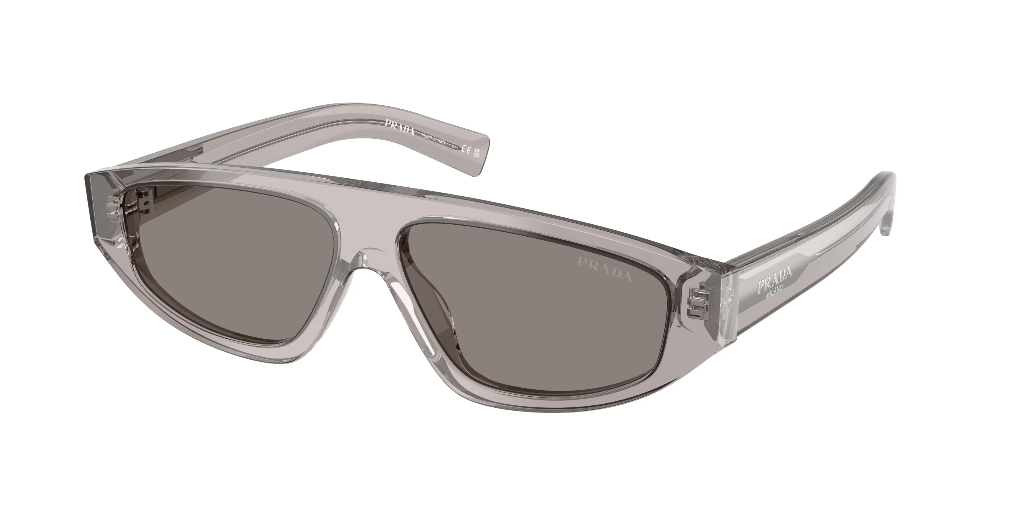 Prada PR C02S 10J80Q Occhiali da sole Acetato Grigio Grigio Geometrica Normale - immagine 1
