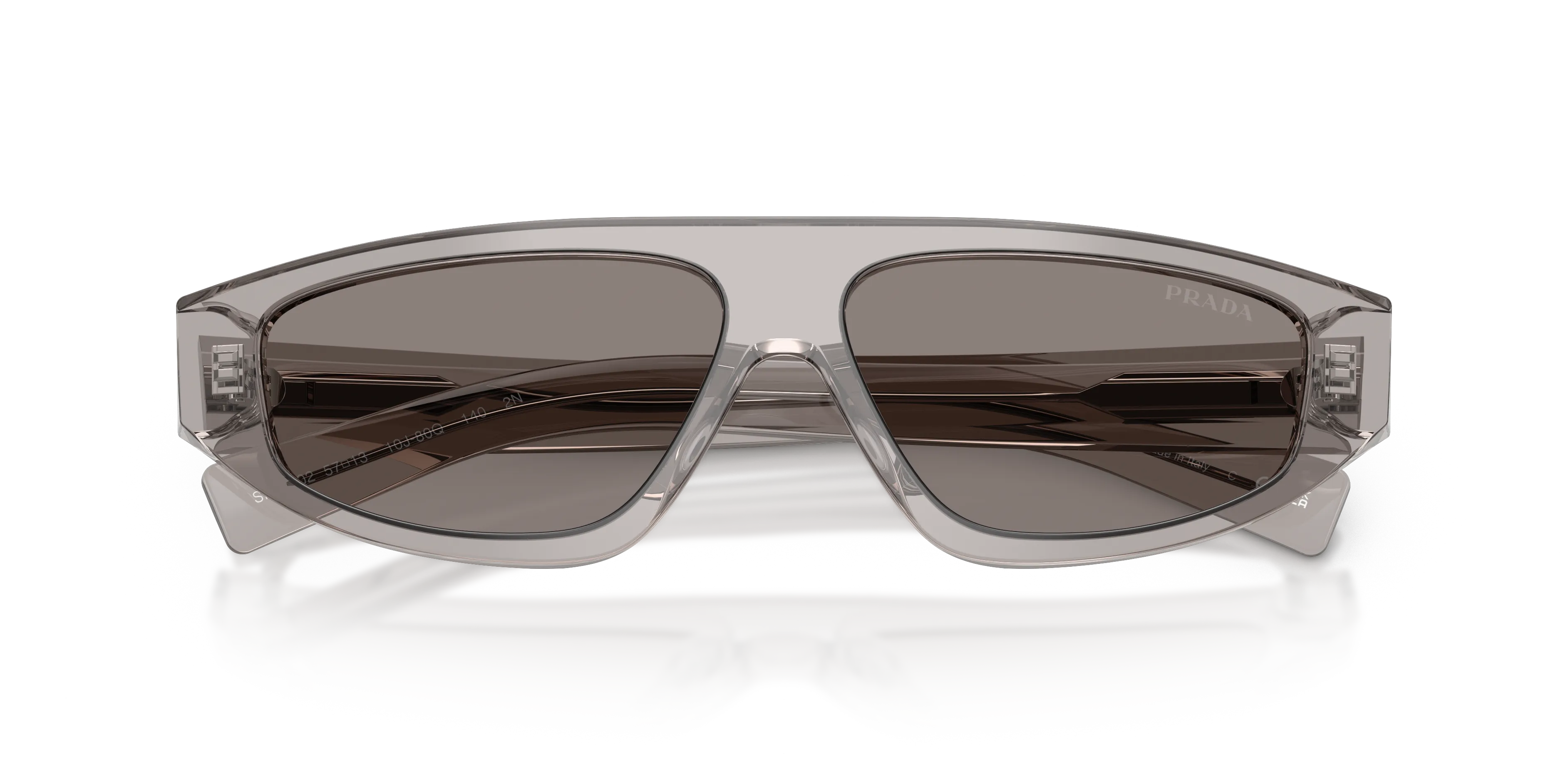 Prada PR C02S 10J80Q Occhiali da sole Acetato Grigio Grigio Geometrica Normale - immagine 2