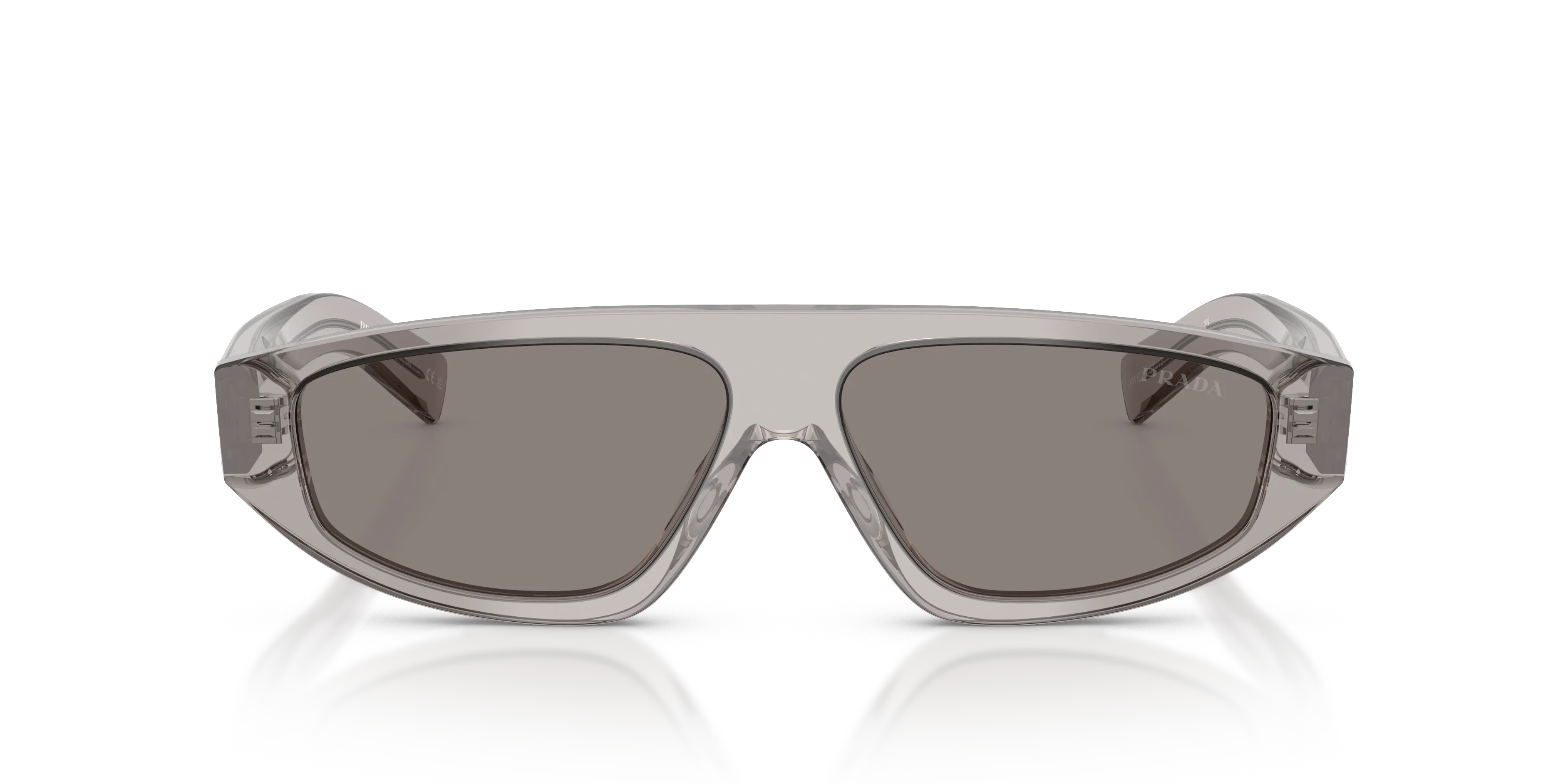 Prada PR C02S 10J80Q Occhiali da sole Acetato Grigio Grigio Geometrica Normale - immagine 3