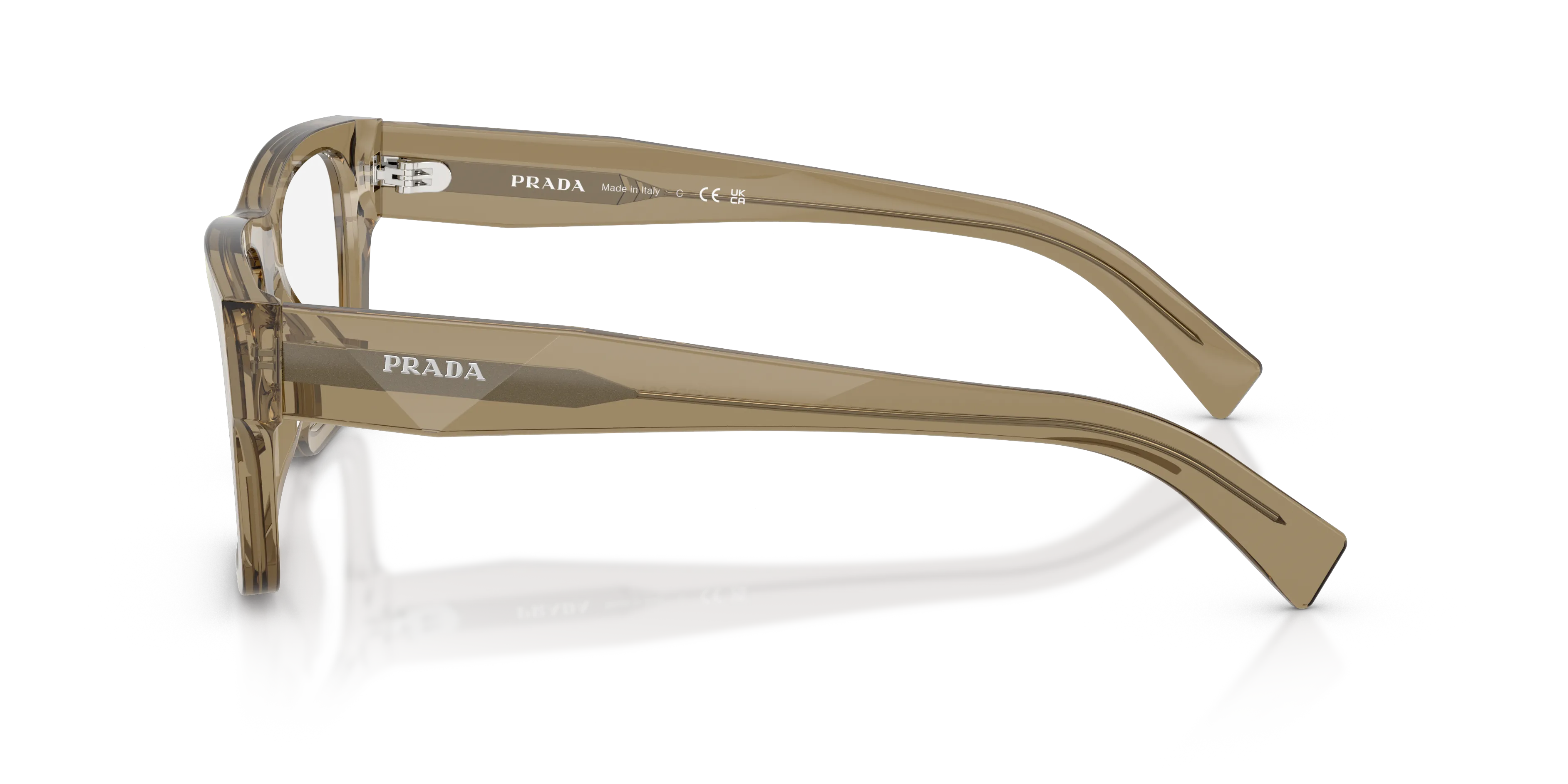 Prada PR C01V 22H1O1 Montature da vista Acetato Marrone Pillow Normale - immagine 4