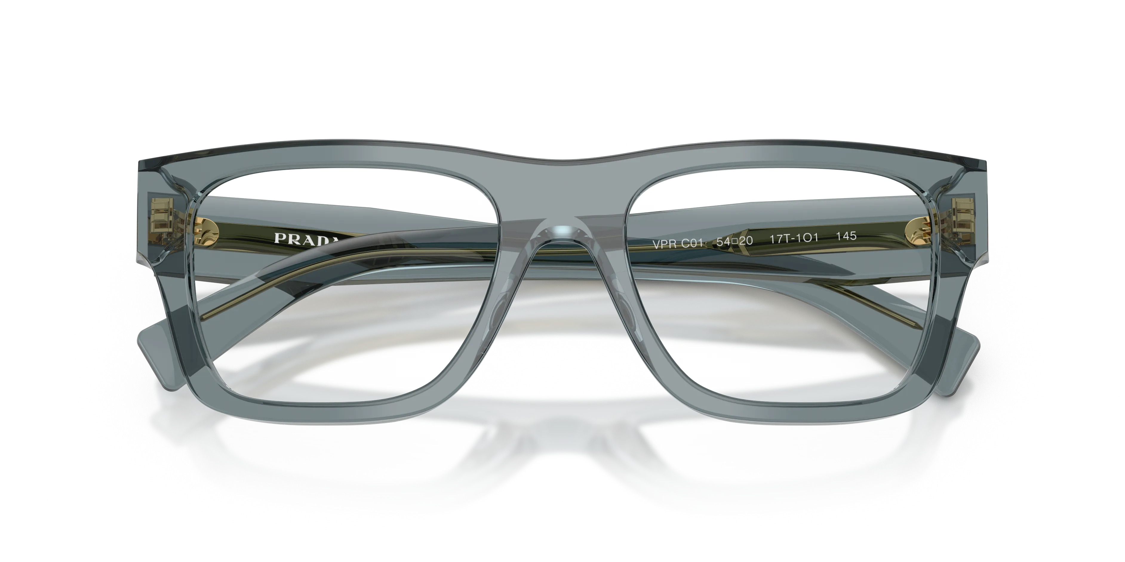 Prada PR C01V 17T1O1 Montature da vista Acetato Blu Pillow Normale - immagine 2