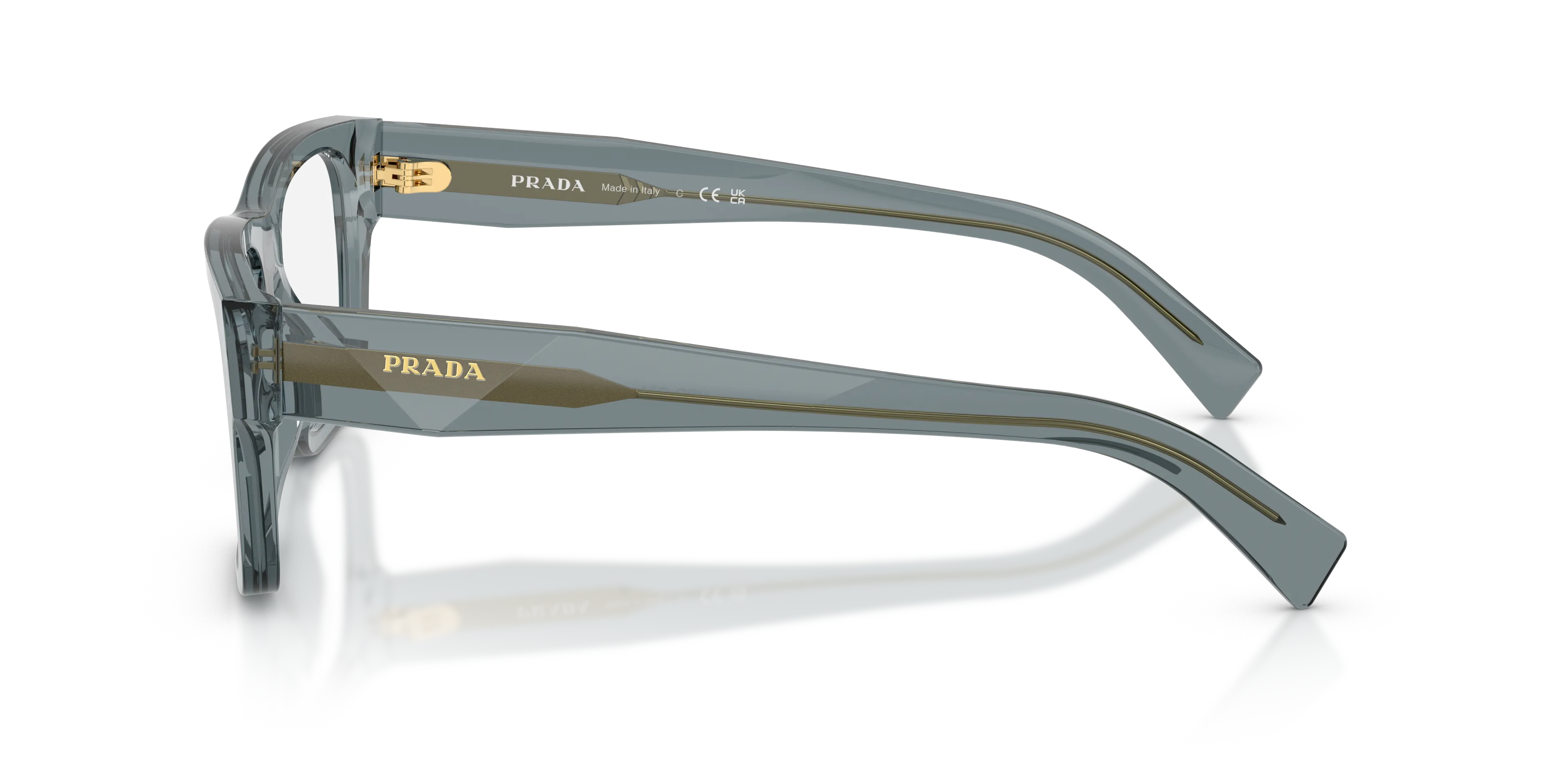 Prada PR C01V 17T1O1 Montature da vista Acetato Blu Pillow Normale - immagine 4