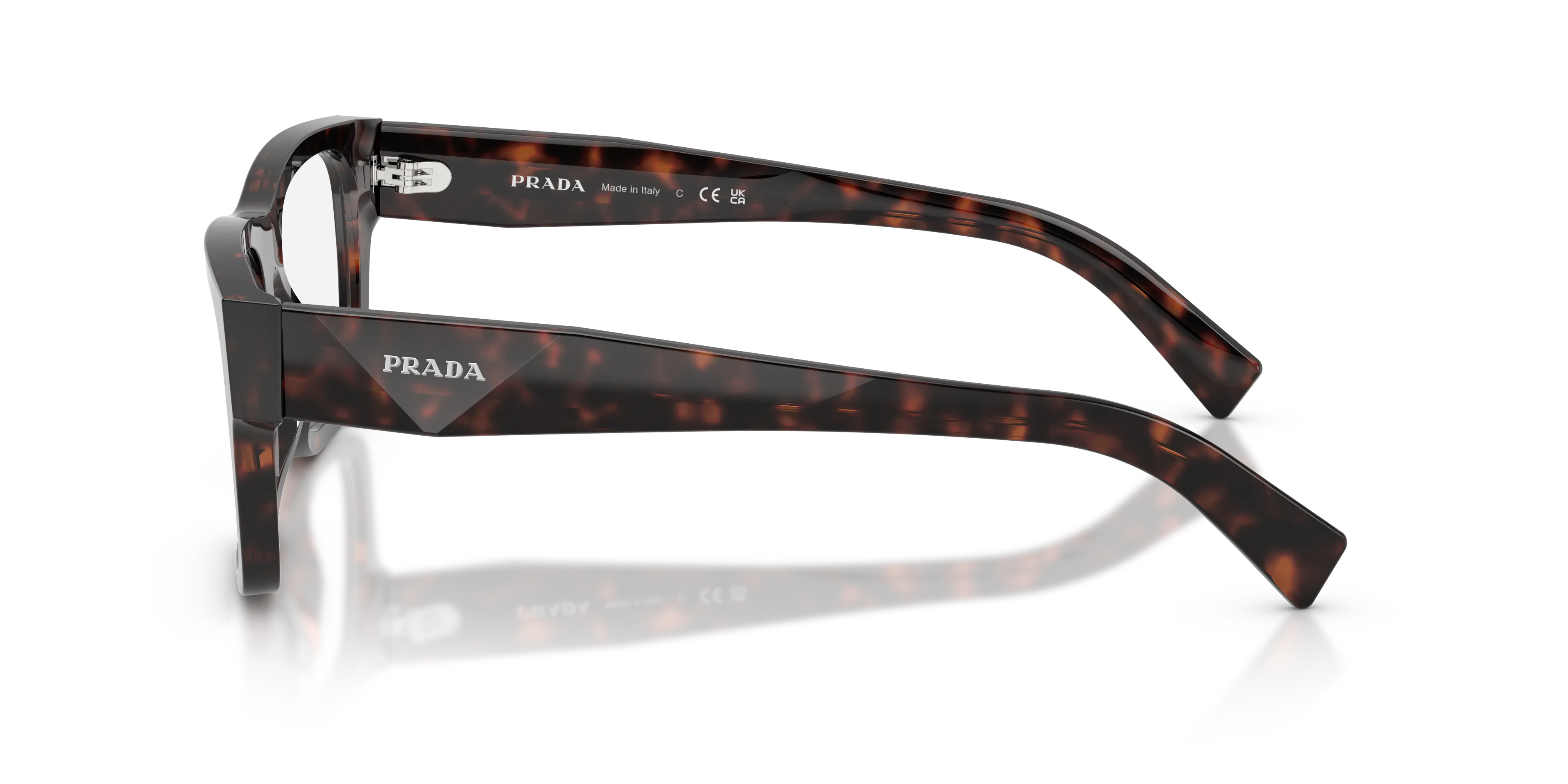 Prada PR C01V 17N1O1 Montature da vista Acetato Tartaruga Pillow Normale - immagine 4