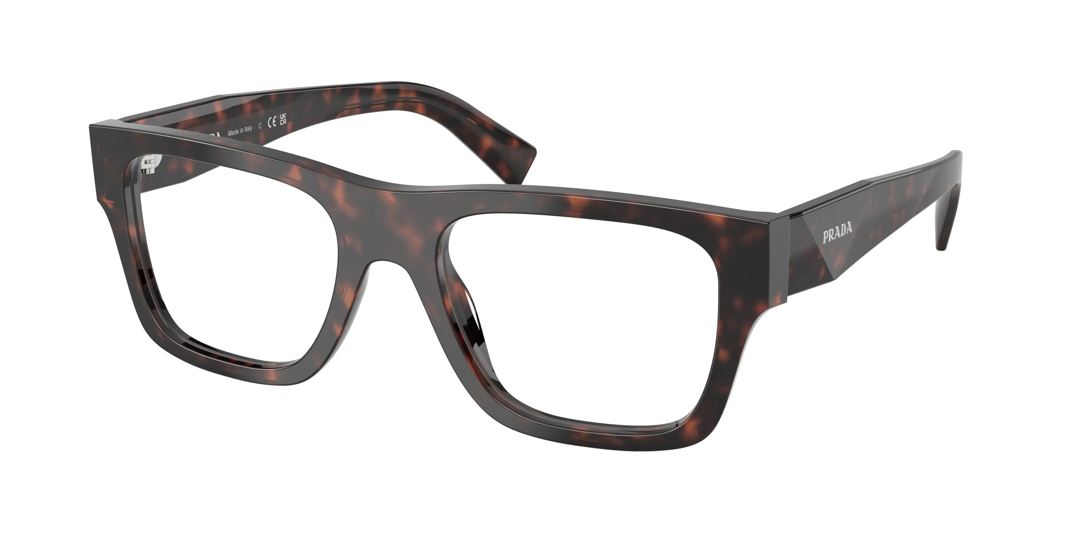 Prada PR C01V 17N1O1 Montature da vista Acetato Tartaruga Pillow Normale - immagine 1