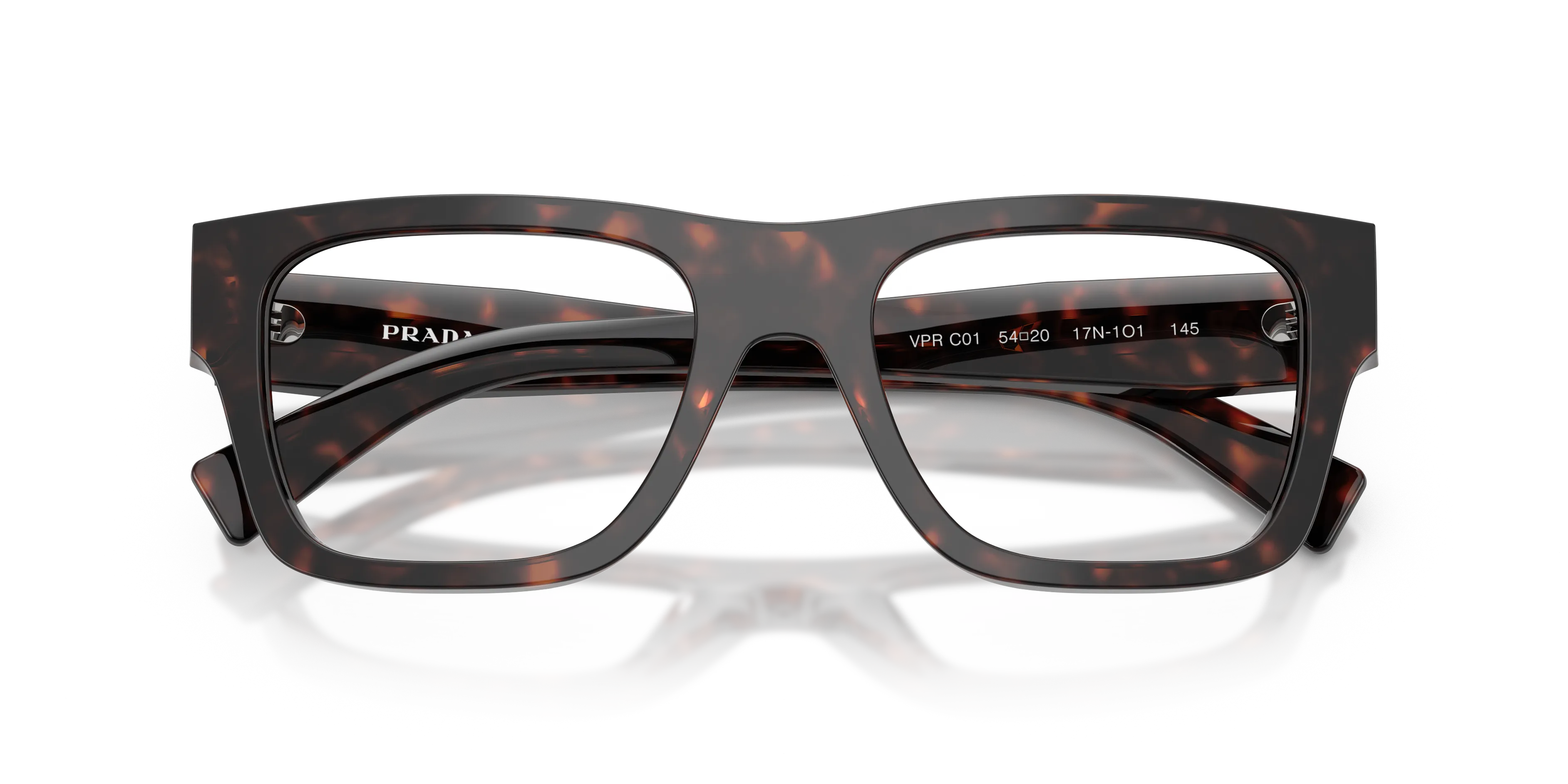 Prada PR C01V 17N1O1 Montature da vista Acetato Tartaruga Pillow Normale - immagine 2