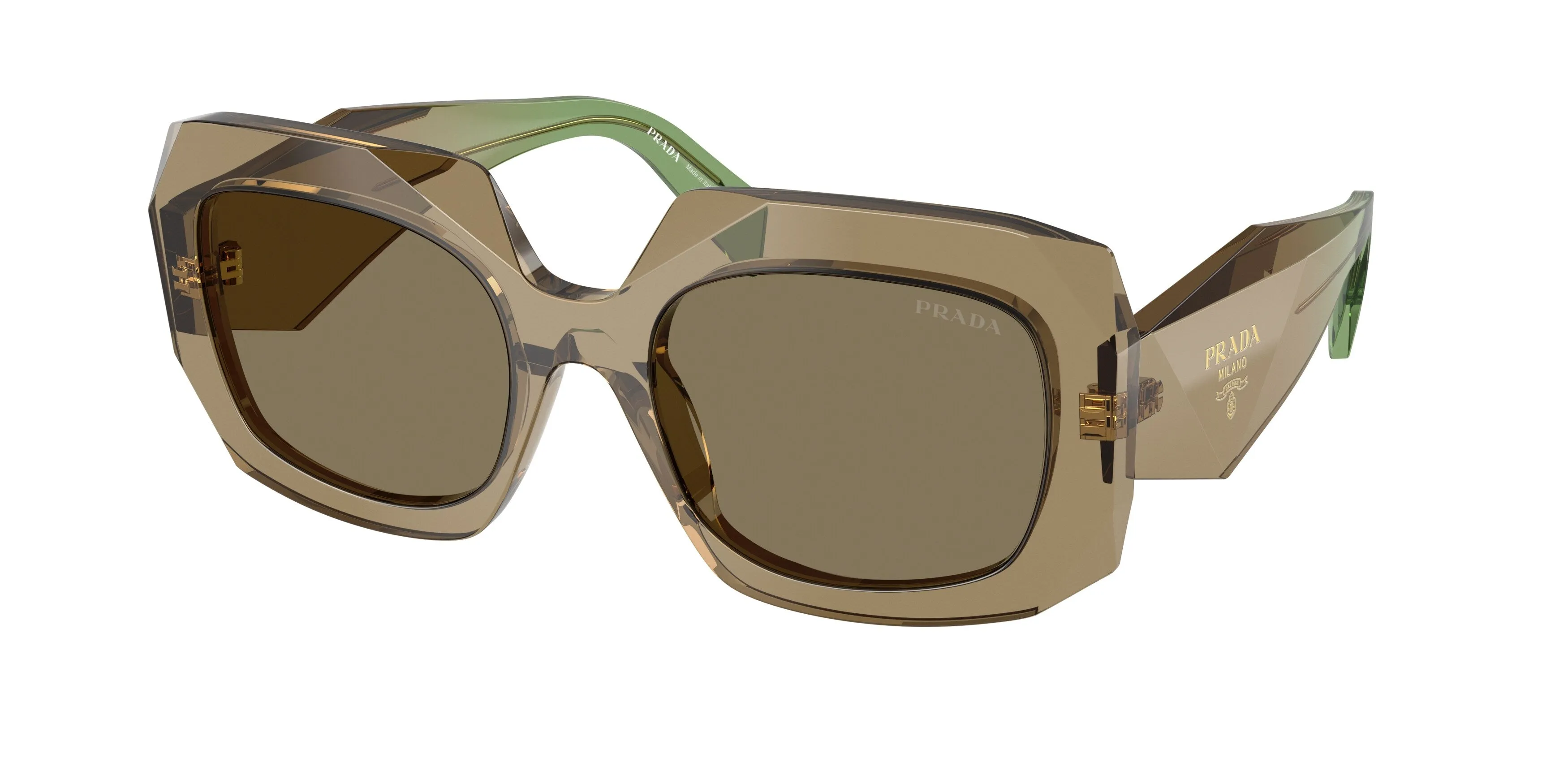 Prada PR B23S 29E90F Occhiali da sole Acetato Marrone Marrone Squadrata Normale - immagine 1
