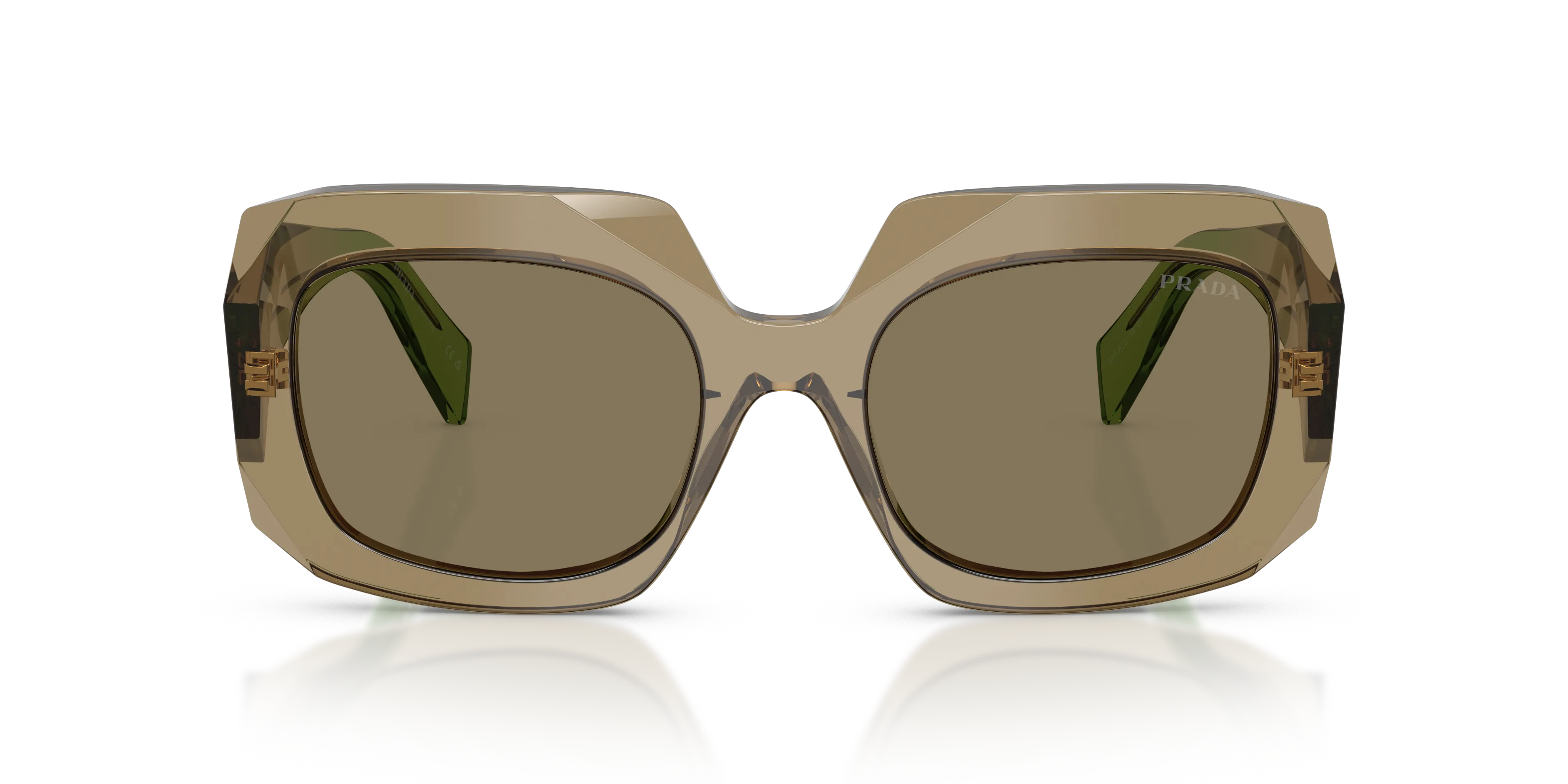 Prada PR B23S 29E90F Occhiali da sole Acetato Marrone Marrone Squadrata Normale - immagine 3