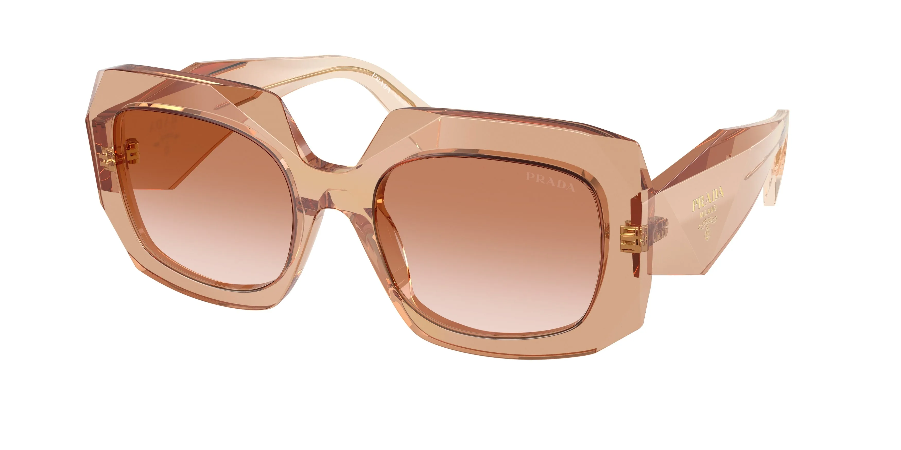 Prada PR B23S 28E50S Occhiali da sole Acetato Marrone Marrone Squadrata Normale Sfumato - immagine 1