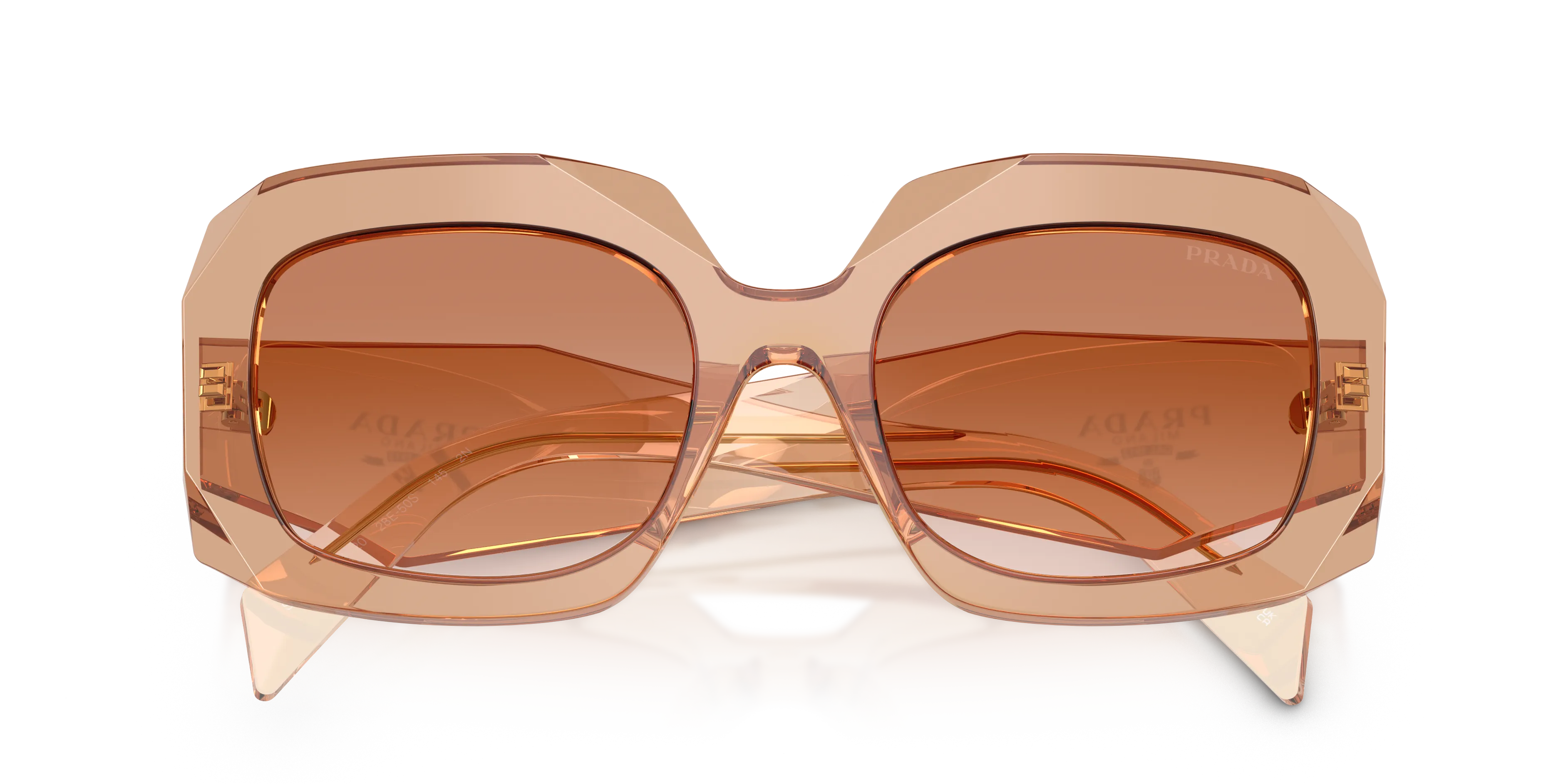 Prada PR B23S 28E50S Occhiali da sole Acetato Marrone Marrone Squadrata Normale Sfumato - immagine 2