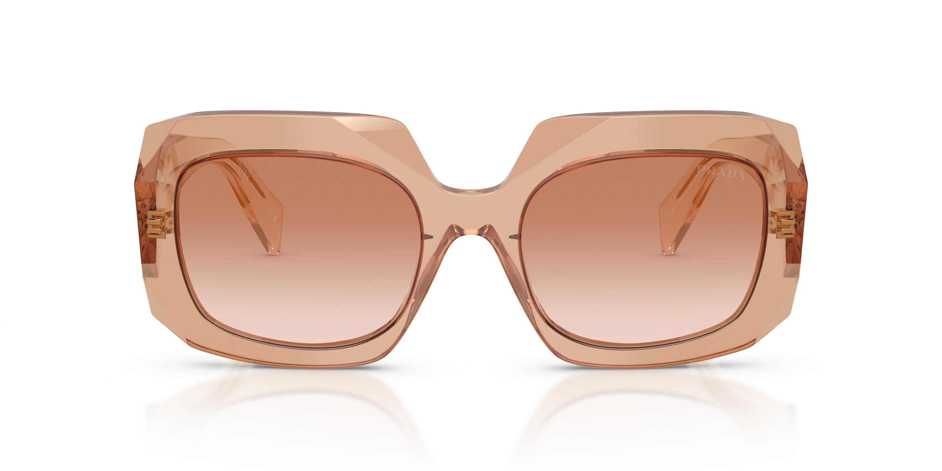 Prada PR B23S 28E50S Occhiali da sole Acetato Marrone Marrone Squadrata Normale Sfumato - immagine 3