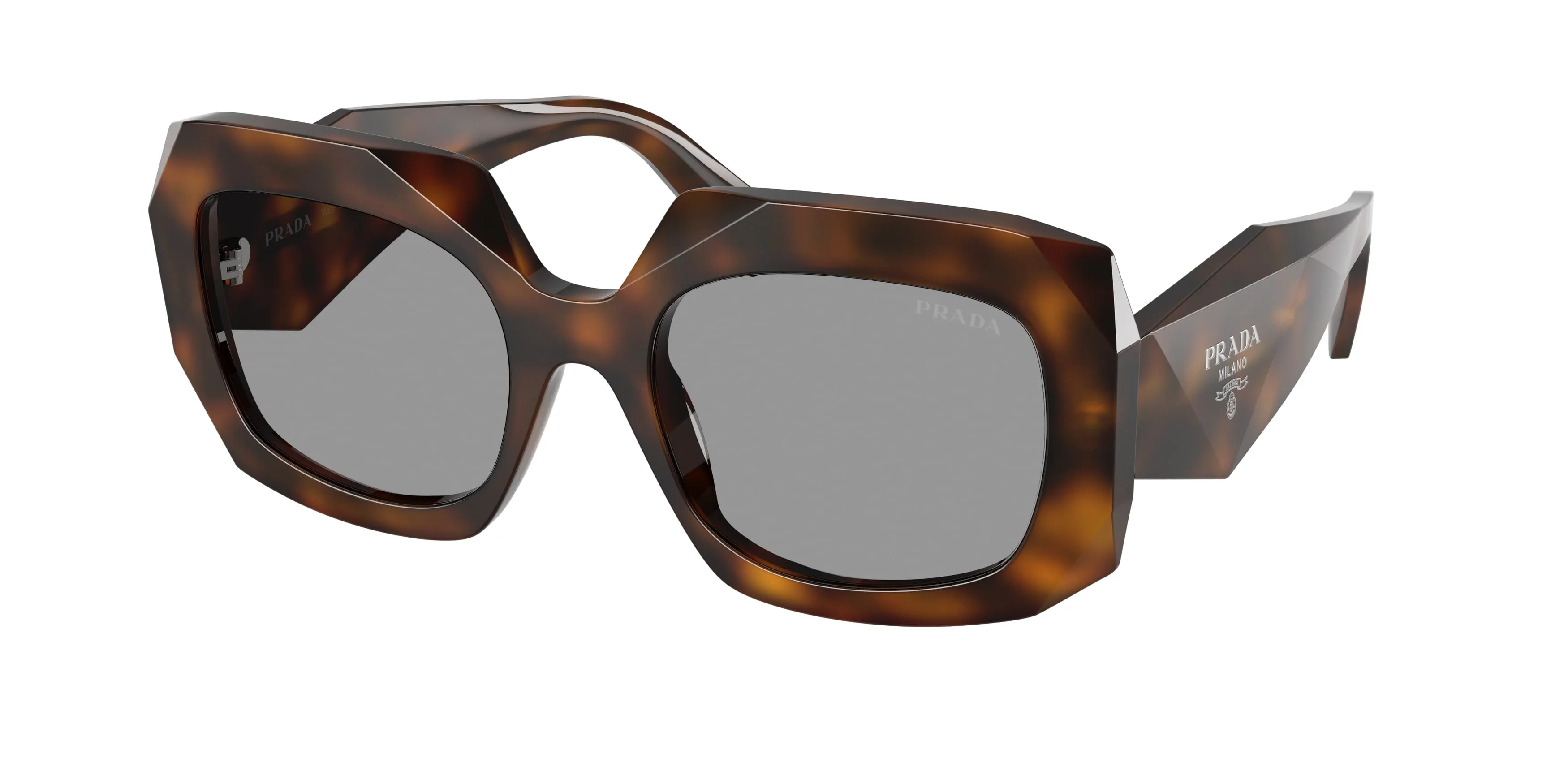 Prada PR B23S 20D50Q Occhiali da sole Acetato Havana Grigio Squadrata Normale - immagine 1