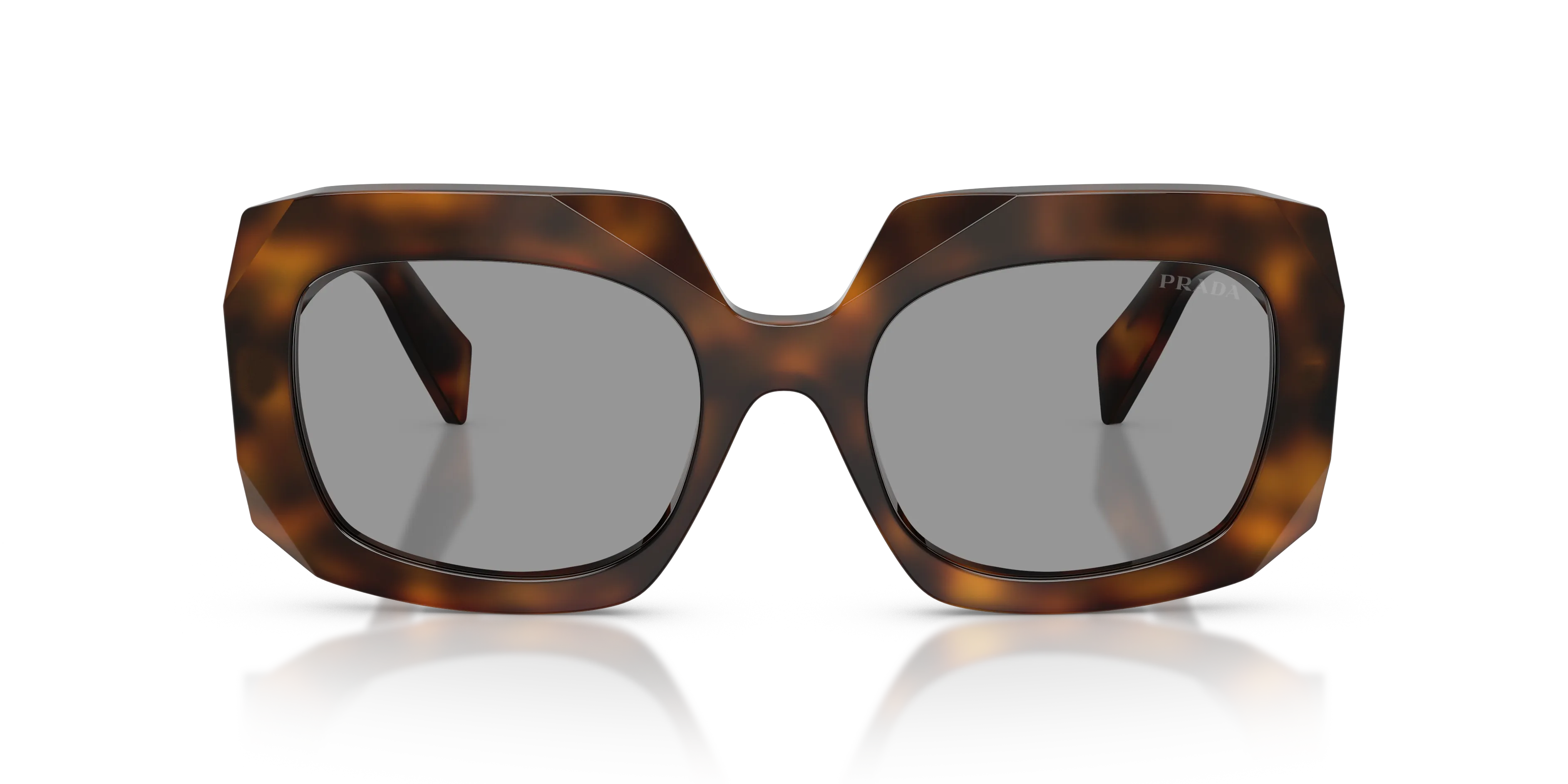 Prada PR B23S 20D50Q Occhiali da sole Acetato Havana Grigio Squadrata Normale - immagine 3