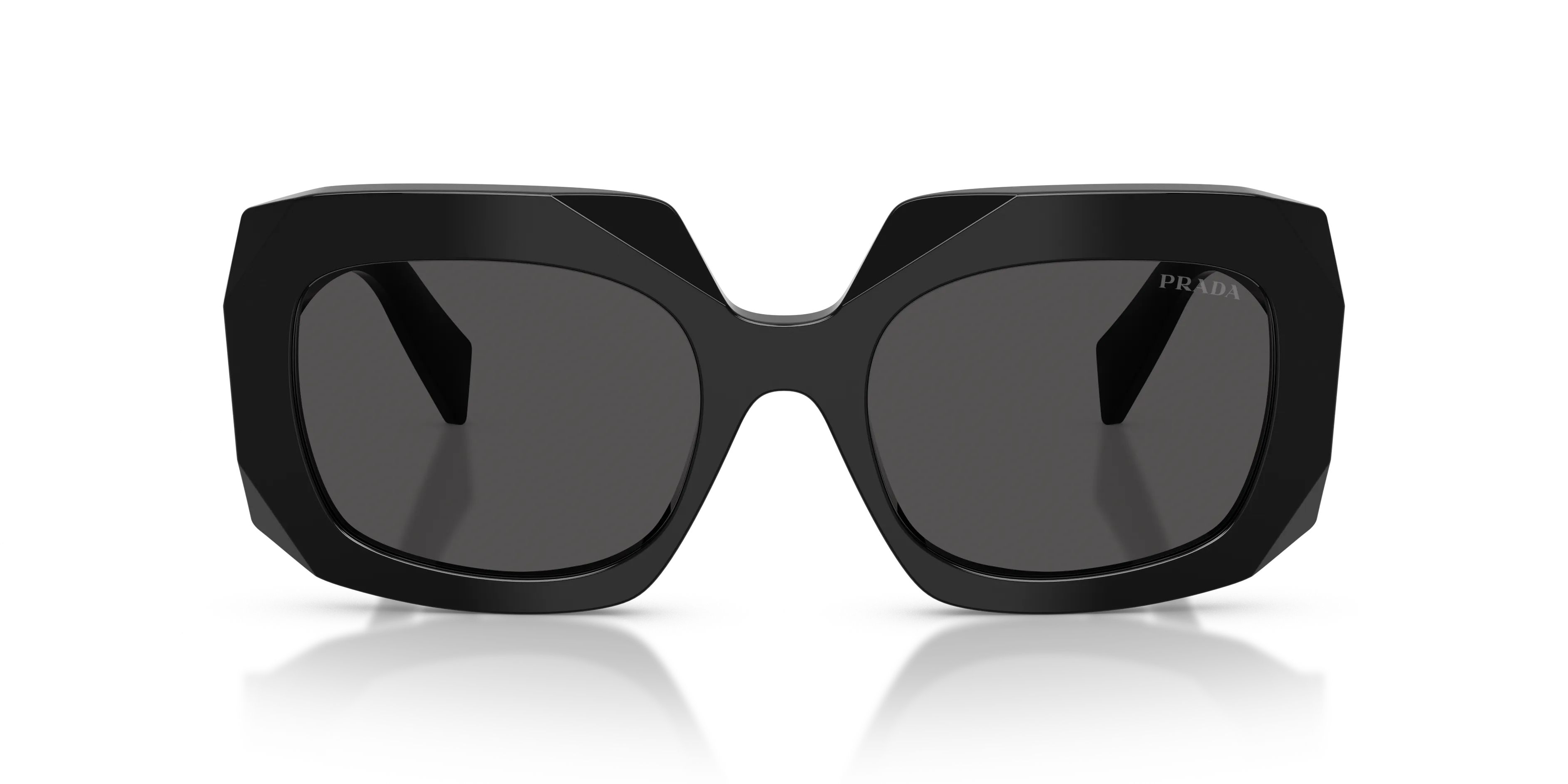 Prada PR B23S 16K08Z Occhiali da sole Acetato Nero Grigio Squadrata Normale - immagine 3