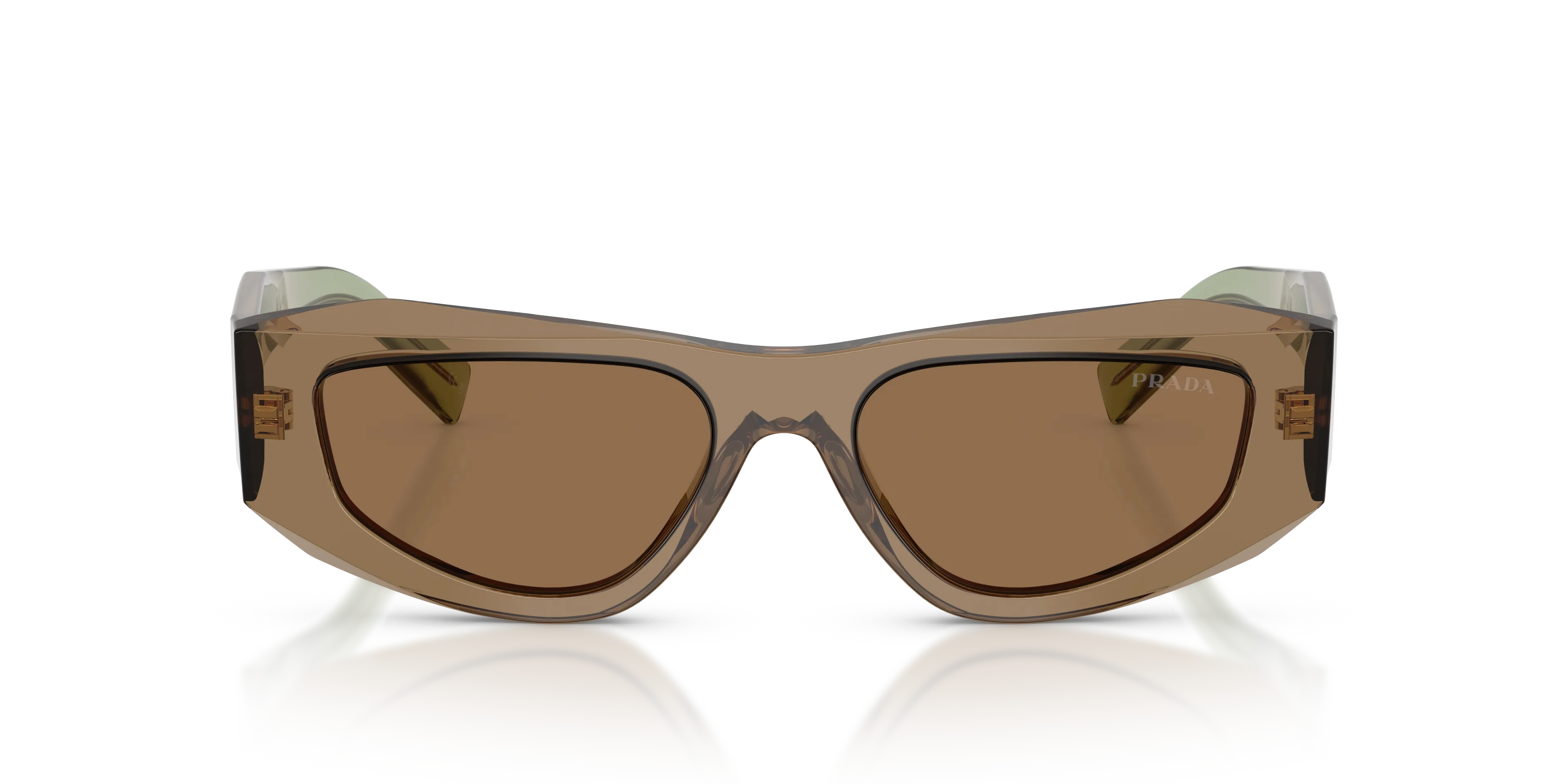 Prada PR B19S 29E90F Occhiali da sole Acetato Marrone Marrone Pillow Normale - immagine 3