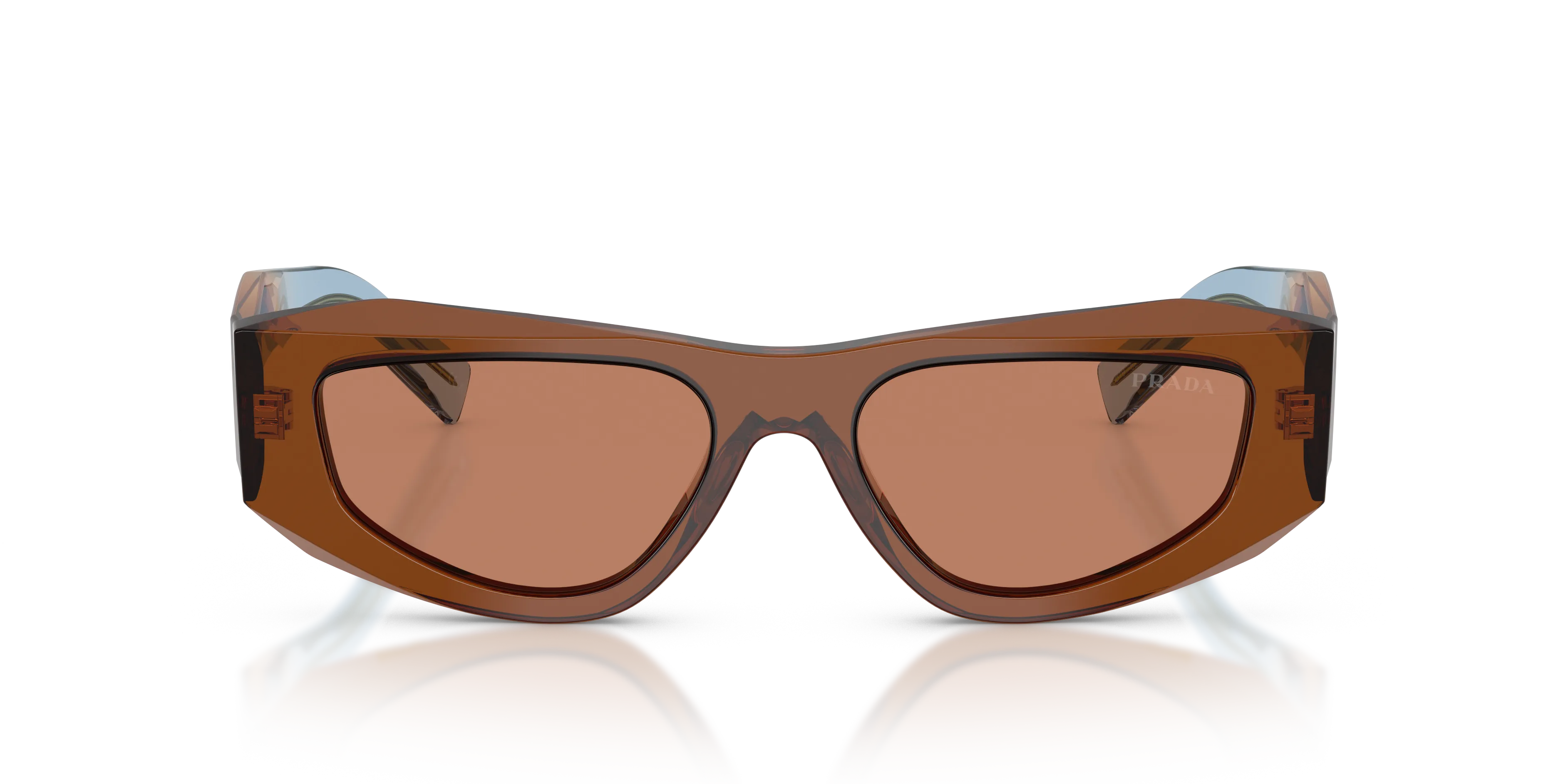 Prada PR B19S 25F90Q Occhiali da sole Acetato Marrone Marrone Pillow Normale - immagine 3