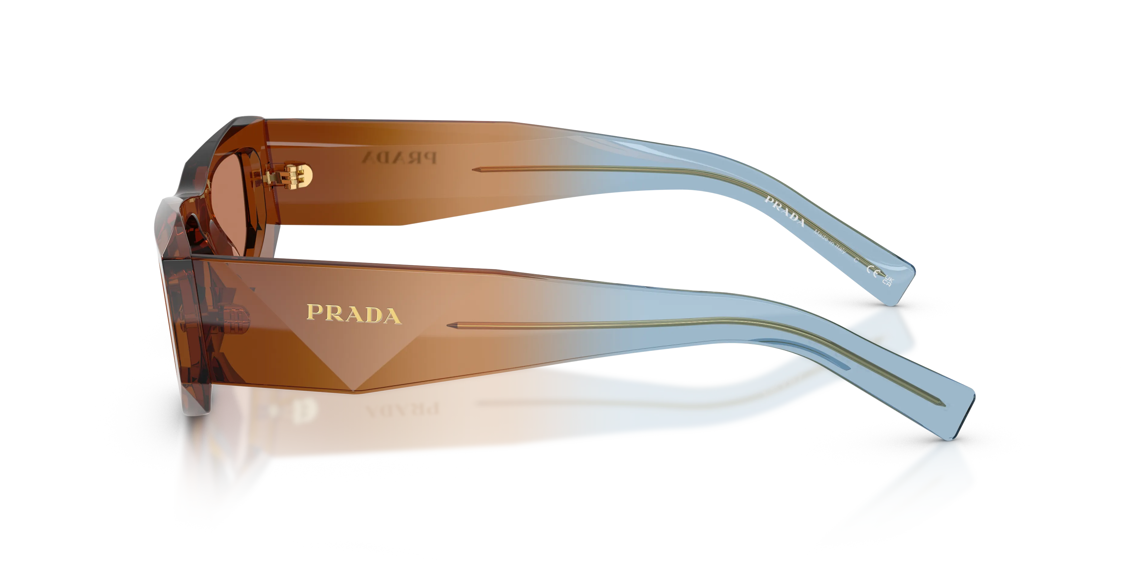 Prada PR B19S 25F90Q Occhiali da sole Acetato Marrone Marrone Pillow Normale - immagine 4