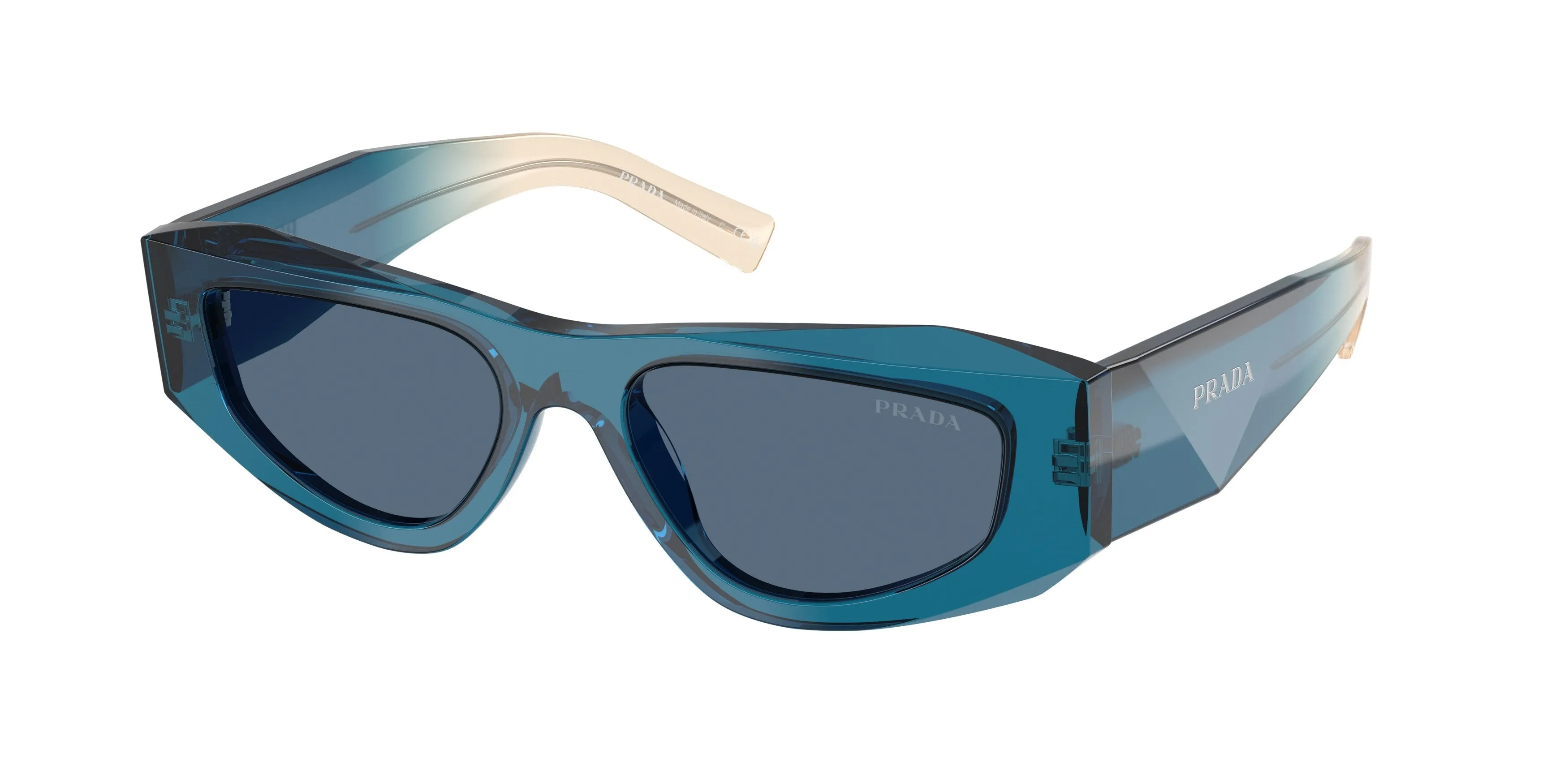 Prada PR B19S 24F80S Occhiali da sole Acetato Blu Blu Pillow Normale - immagine 1